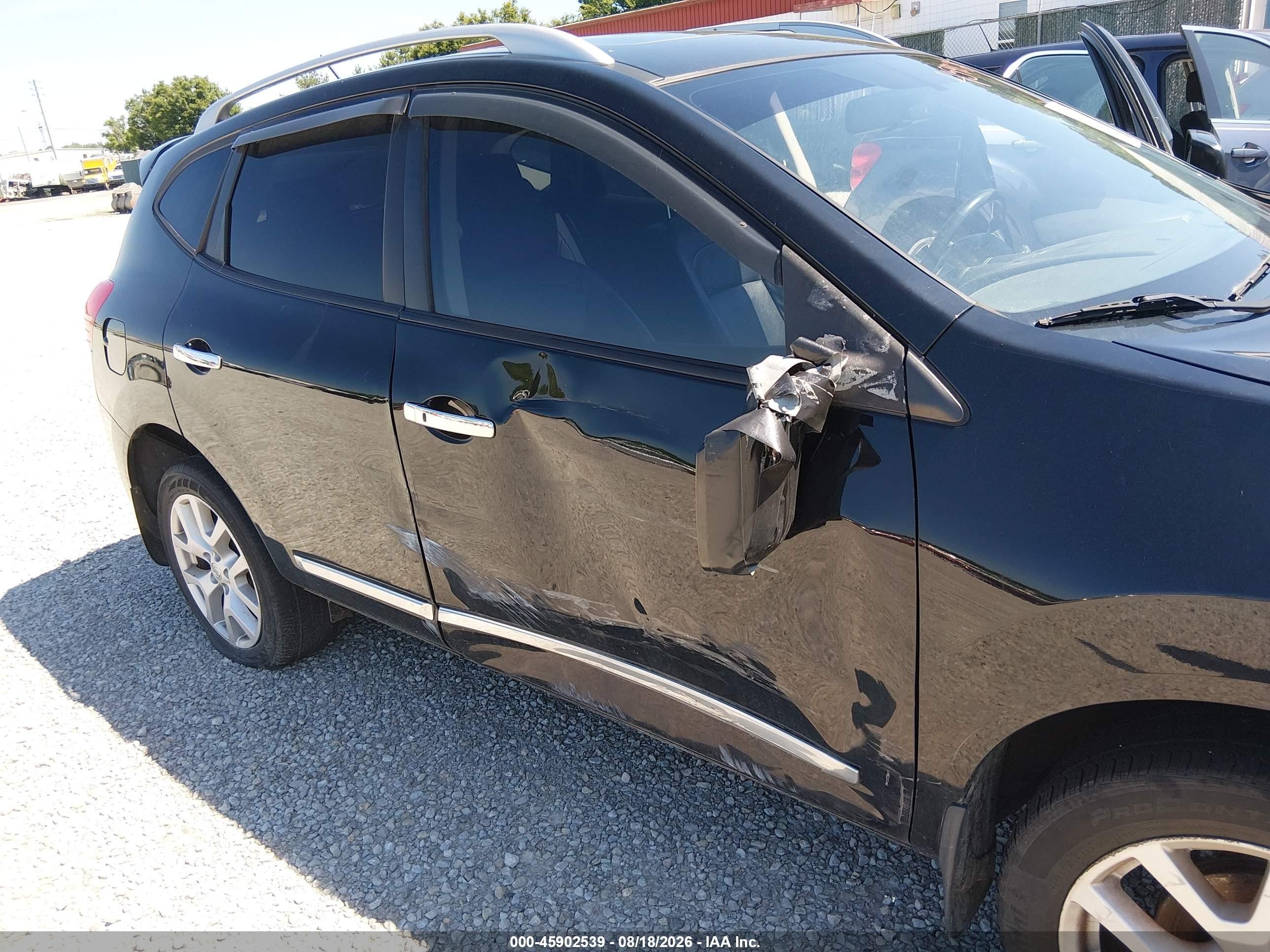 2012 Nissan Rogue Sv W/sl Pkg Black vin: JN8AS5MV7CW371051