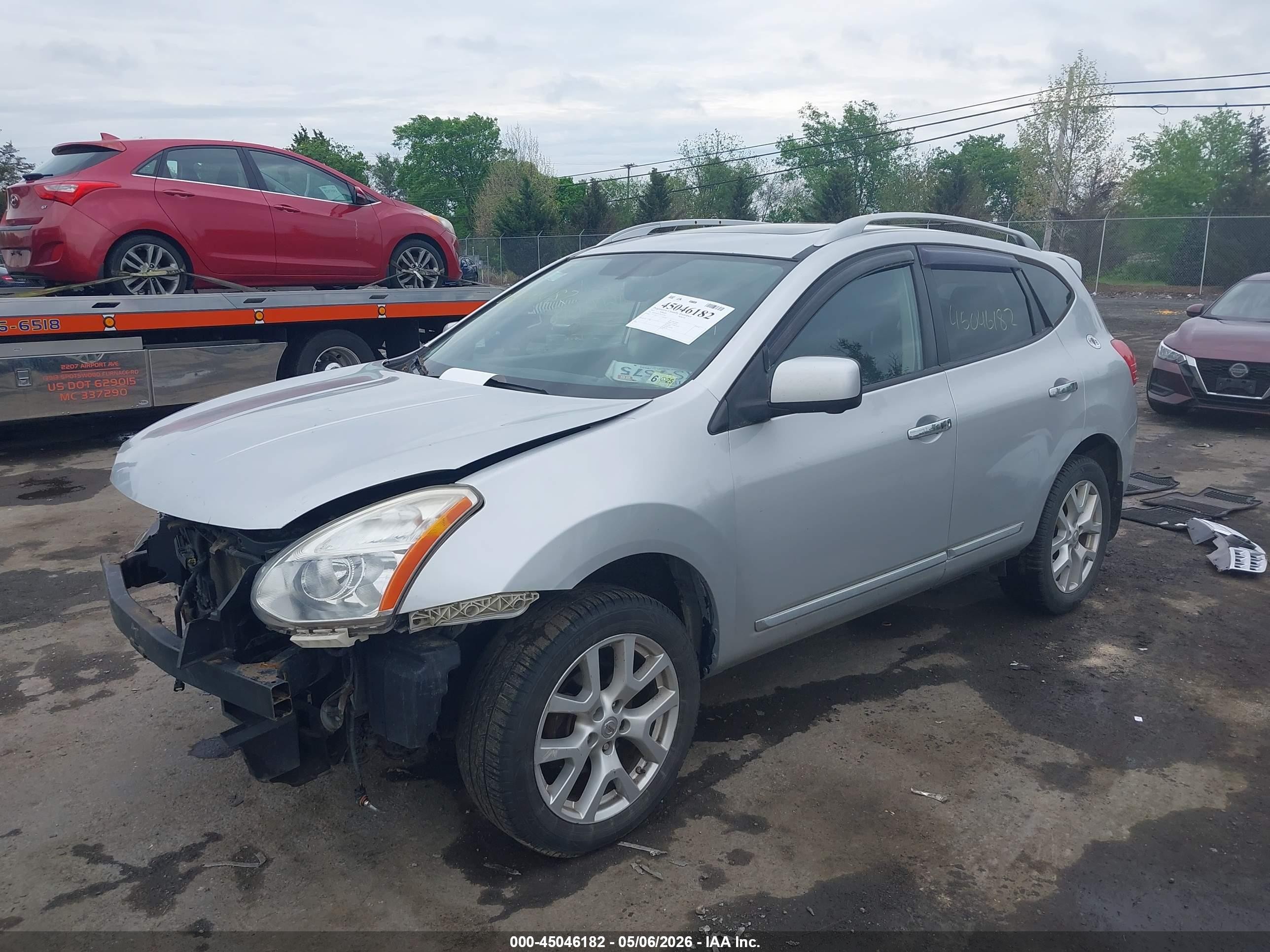 2012 Nissan Rogue Sv W/sl Pkg Silver vin: JN8AS5MV7CW372278