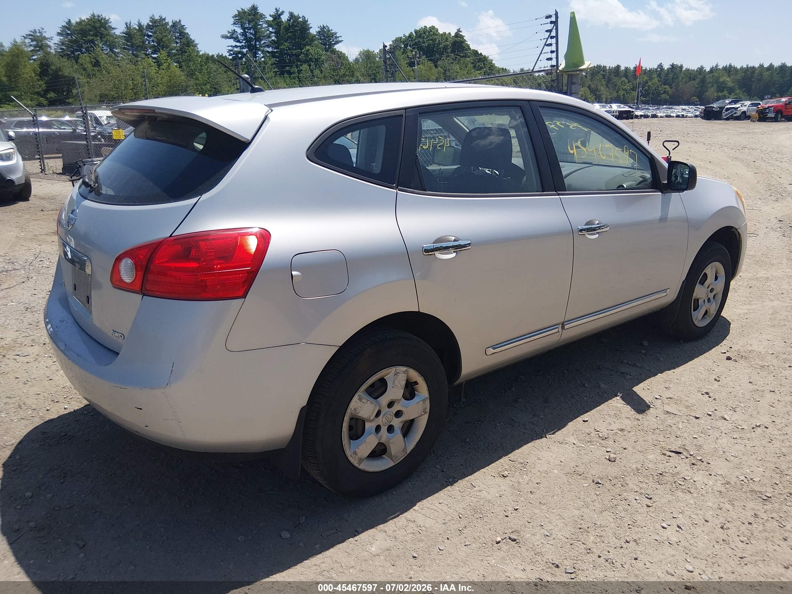 2012 Nissan Rogue S Silver vin: JN8AS5MV7CW393776