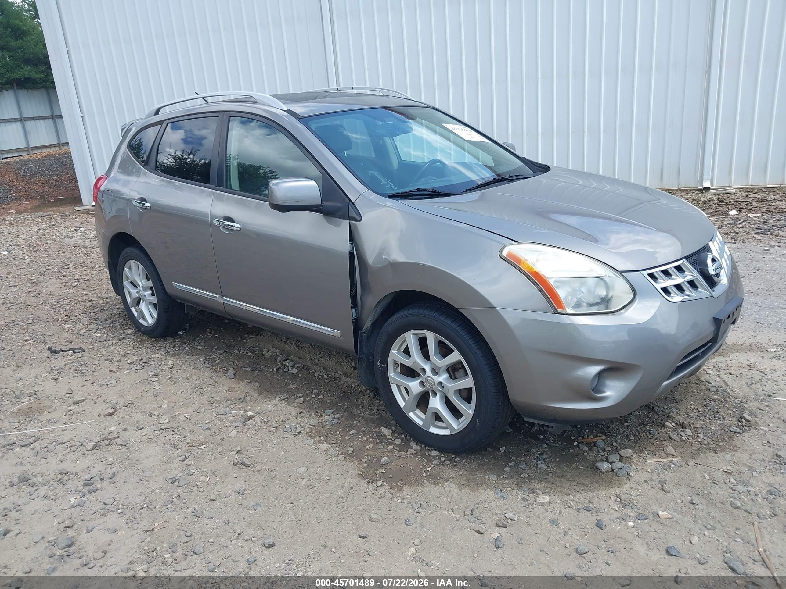 2012 Nissan Rogue Sv W/sl Pkg Gray vin: JN8AS5MV7CW402704