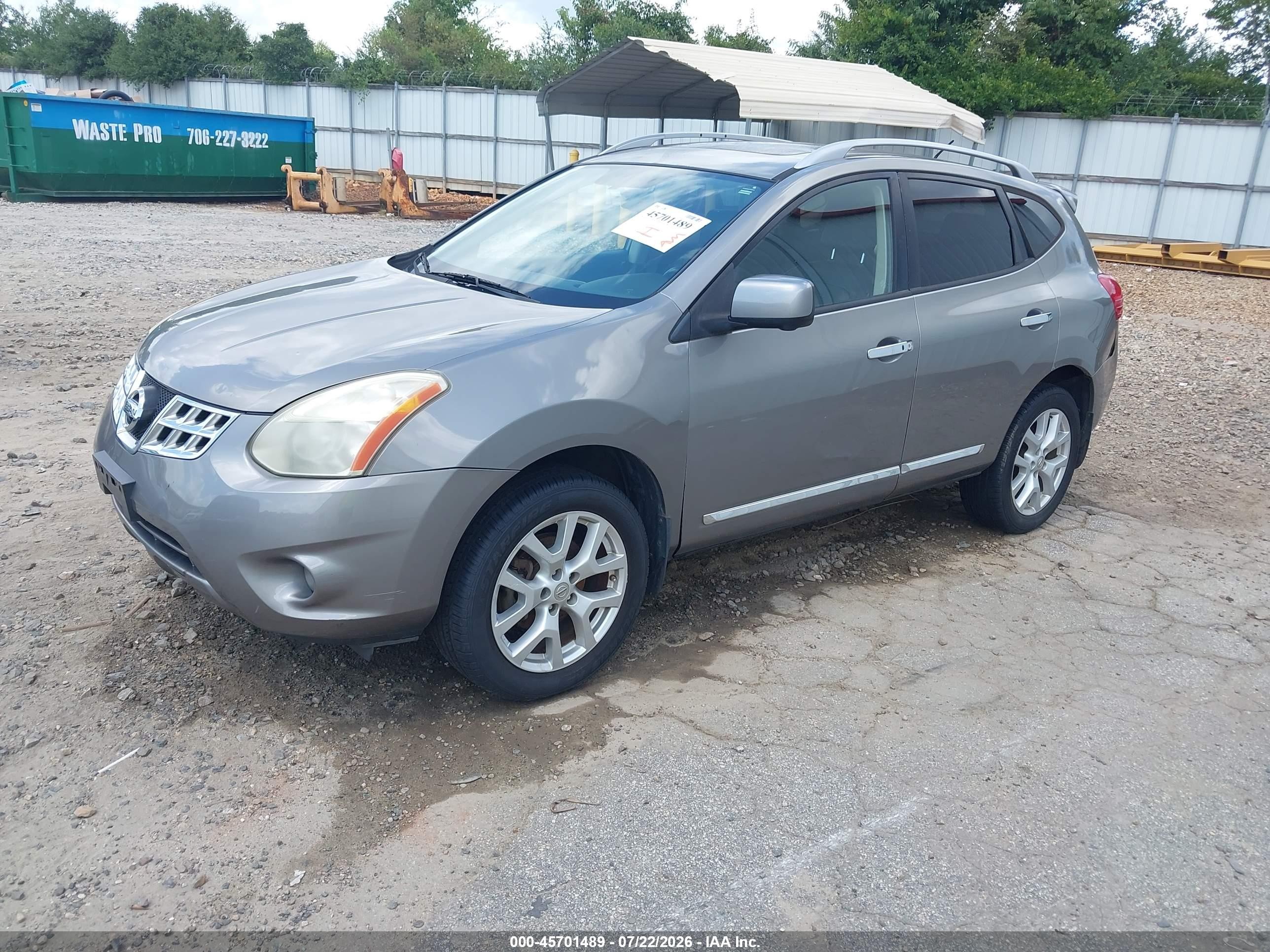 2012 Nissan Rogue Sv W/sl Pkg Gray vin: JN8AS5MV7CW402704