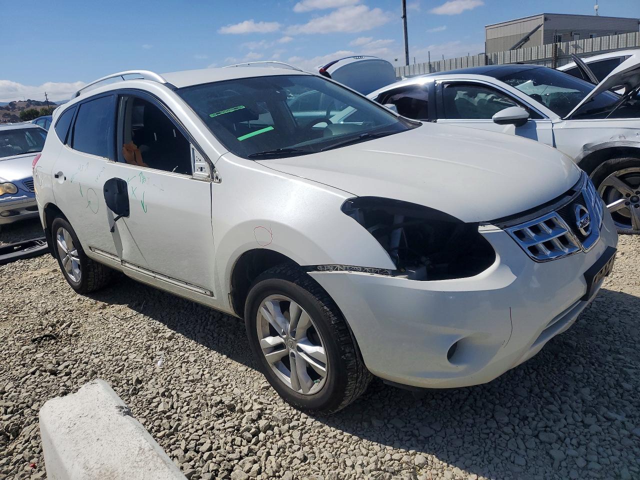 2012 Nissan Rogue S White vin: JN8AS5MV7CW405702