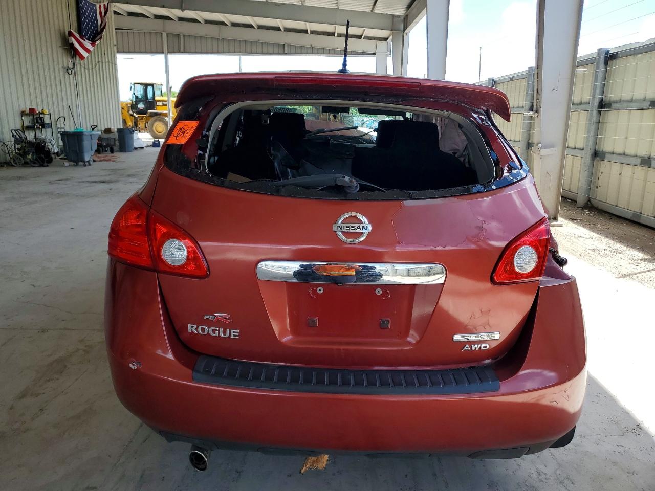 2012 Nissan Rogue S Red vin: JN8AS5MV7CW408194