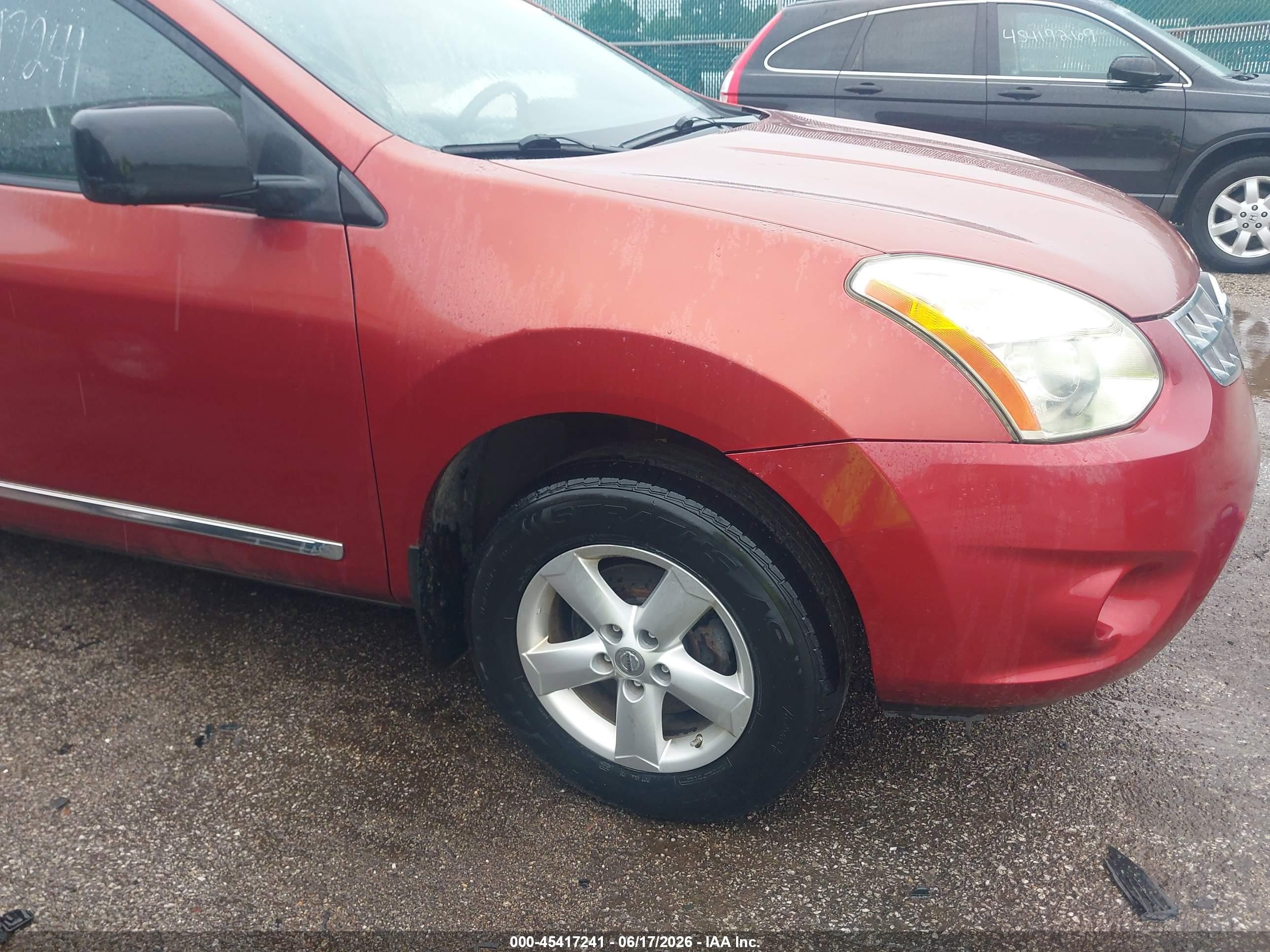 2012 Nissan Rogue S Red vin: JN8AS5MV7CW410625