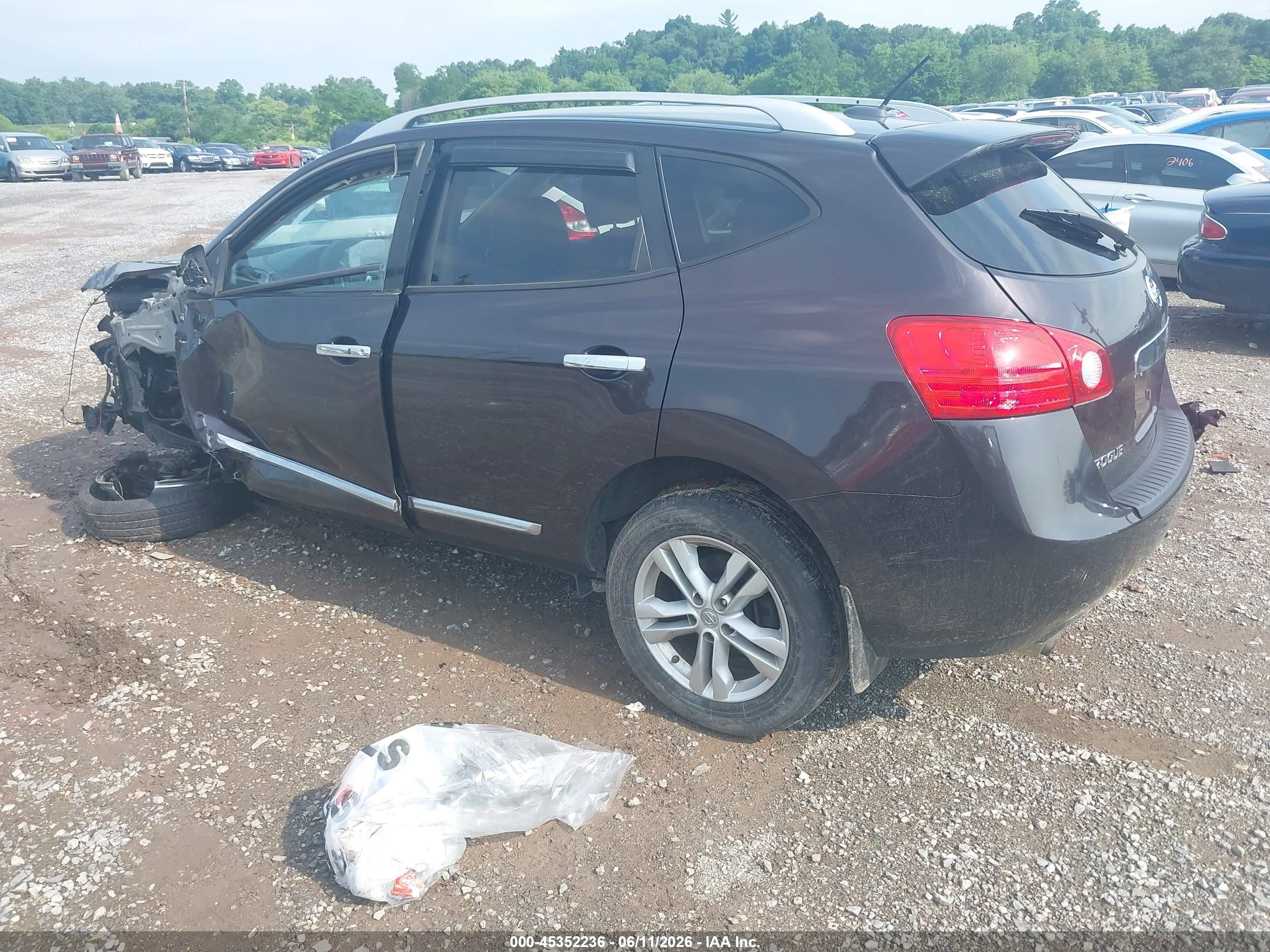 2012 Nissan Rogue Sv Black vin: JN8AS5MV7CW416182