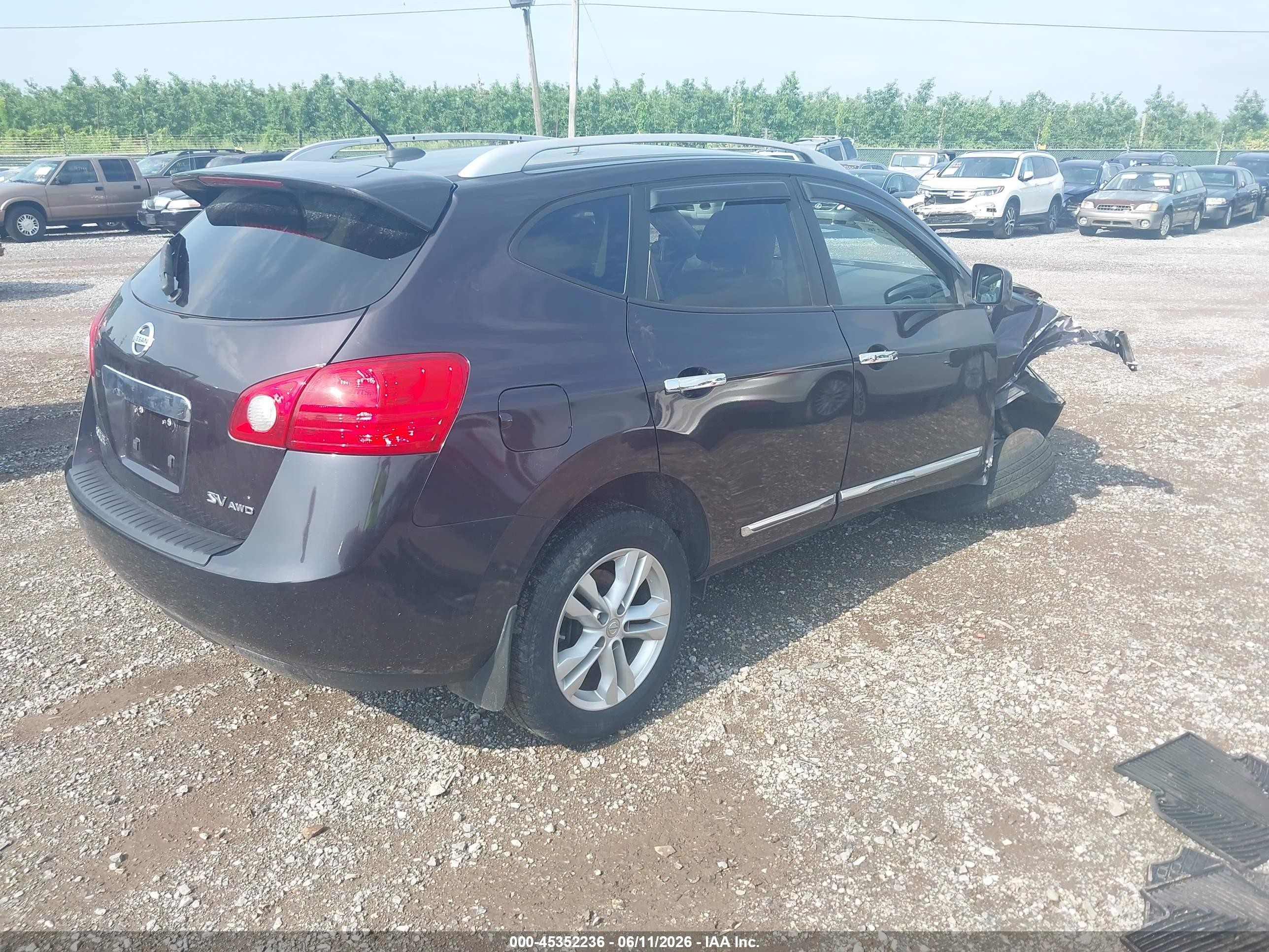 2012 Nissan Rogue Sv Black vin: JN8AS5MV7CW416182