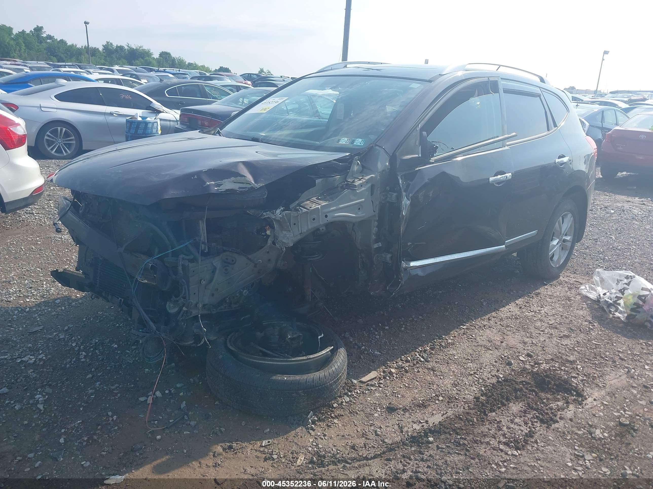 2012 Nissan Rogue Sv Black vin: JN8AS5MV7CW416182