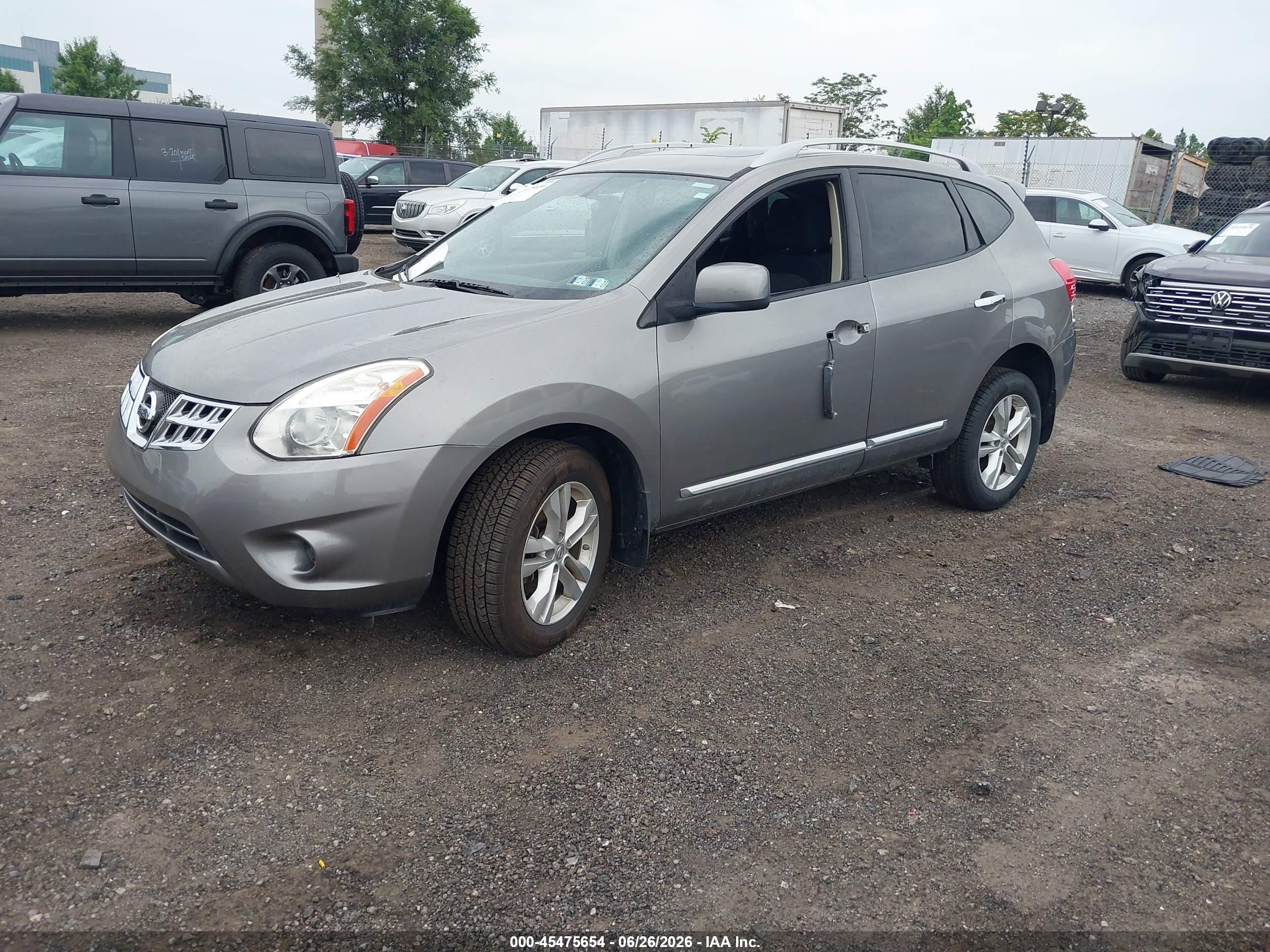 2012 Nissan Rogue Sv Gray vin: JN8AS5MV7CW712626