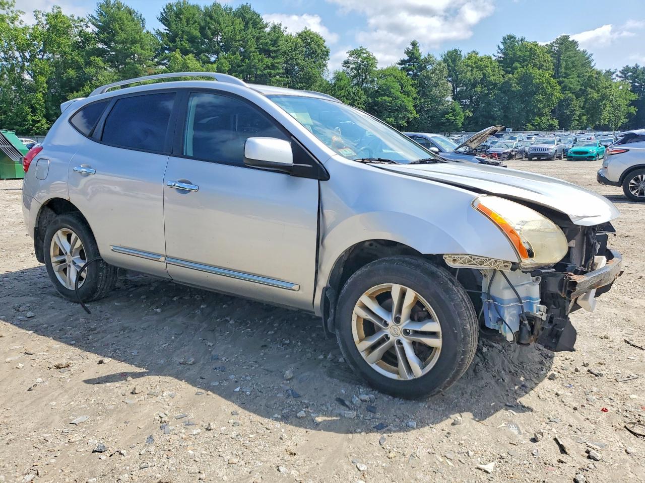2012 Nissan Rogue S Silver vin: JN8AS5MV7CW713615