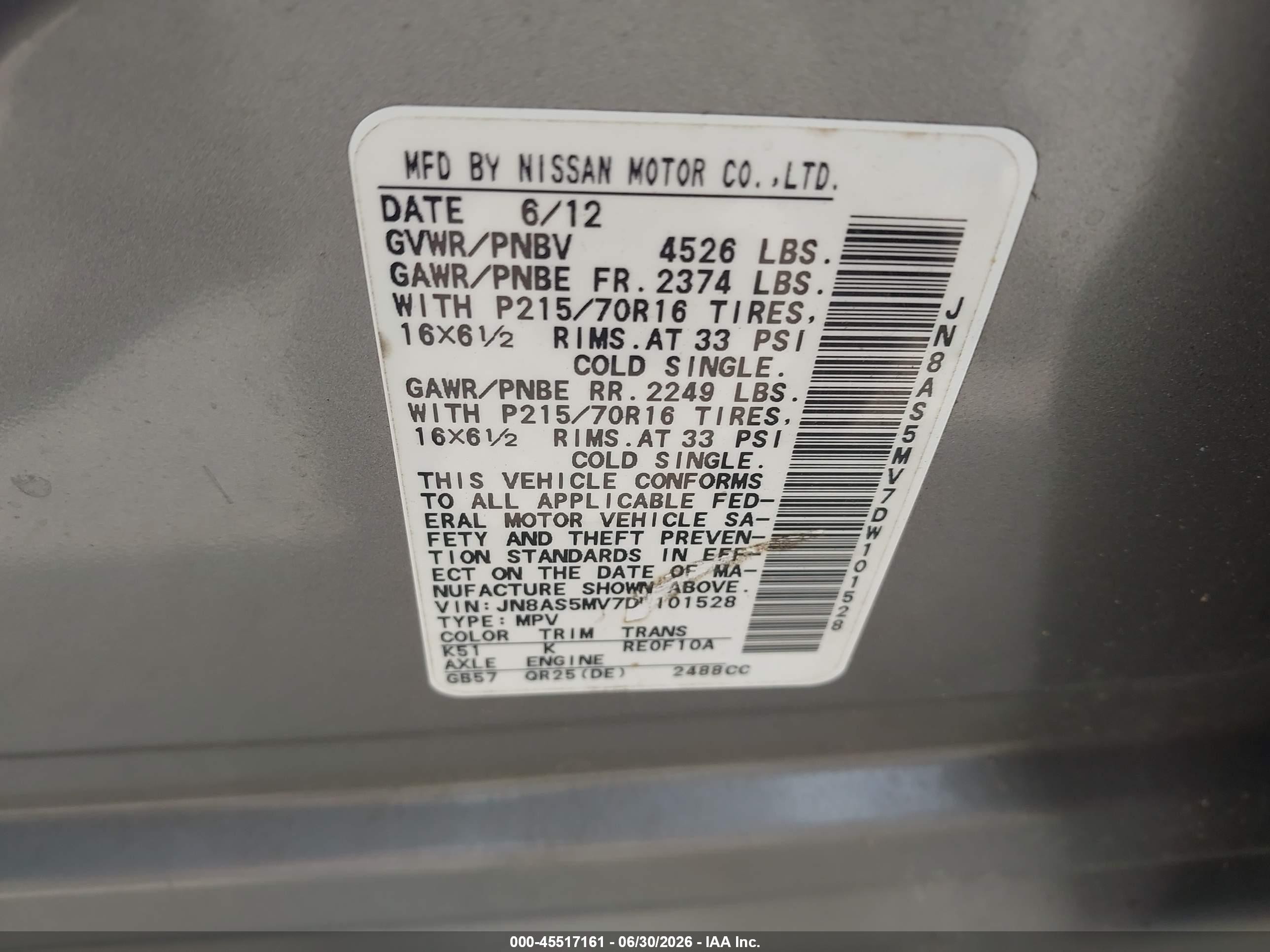2013 Nissan Rogue S Gray vin: JN8AS5MV7DW101528