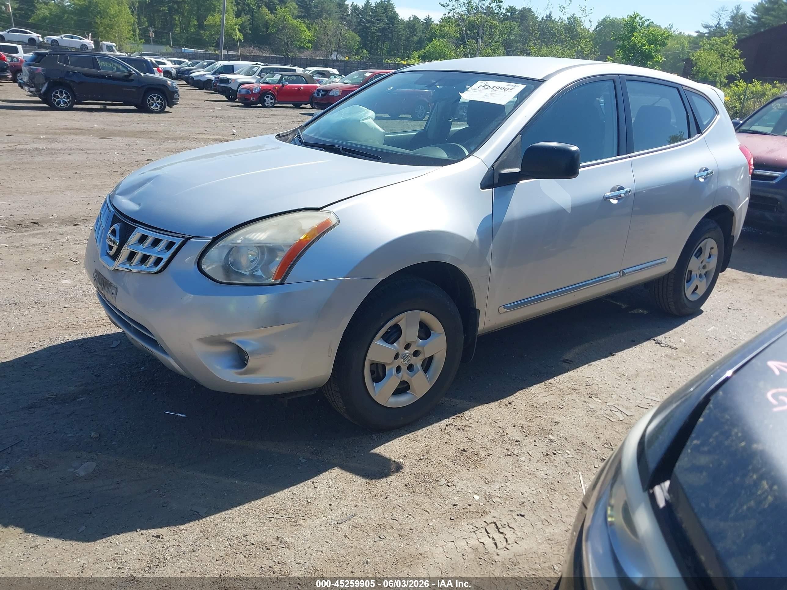 2013 Nissan Rogue S Серый vin: JN8AS5MV7DW134772
