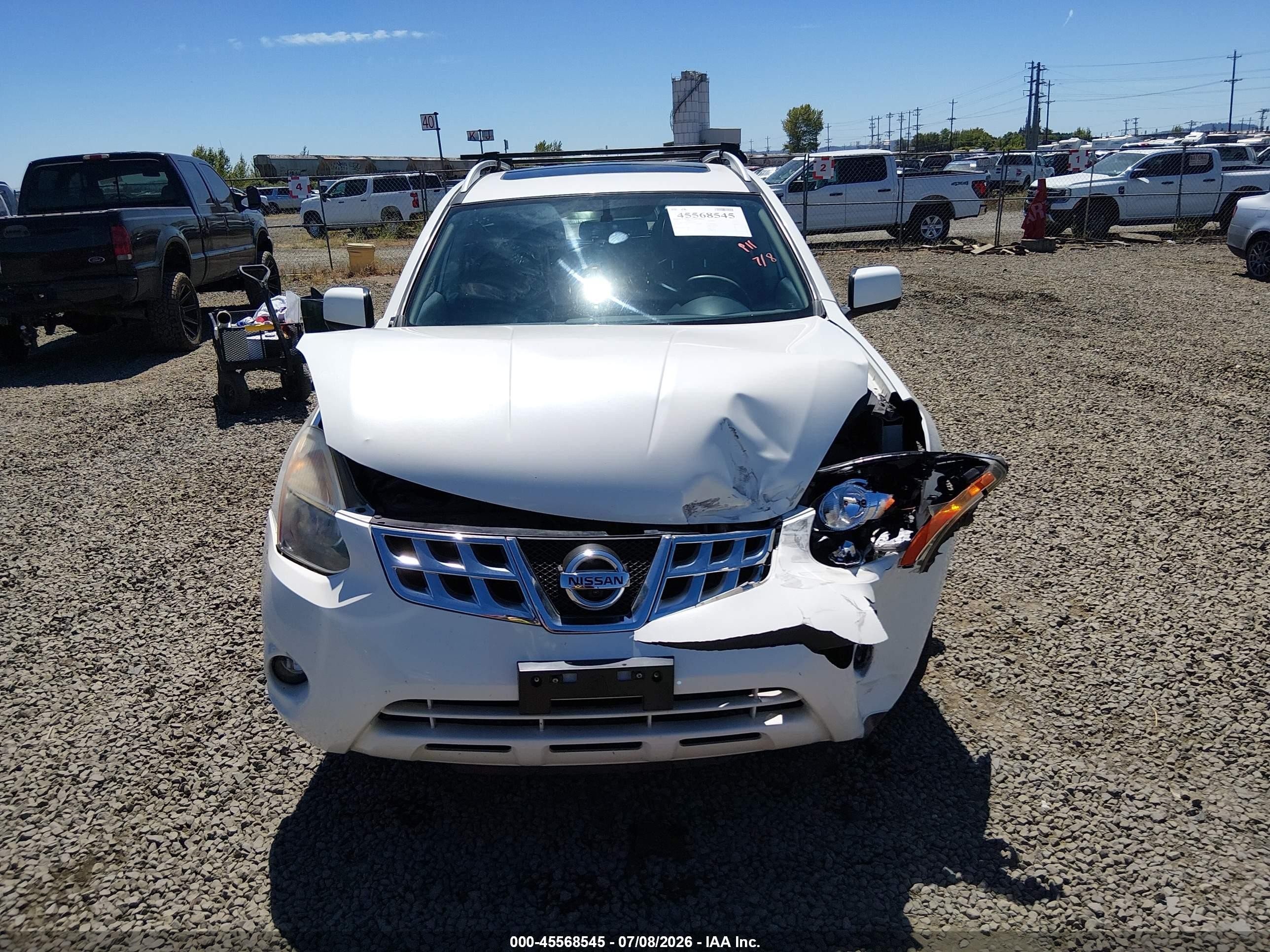 2013 Nissan Rogue Sv W/sl Pkg White vin: JN8AS5MV7DW149109