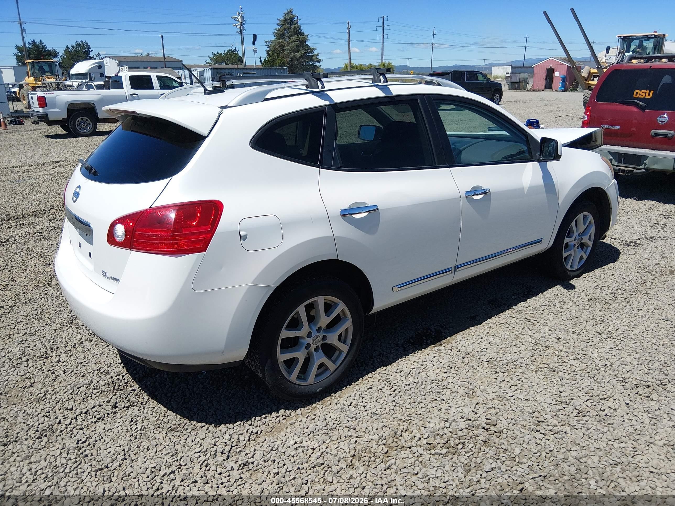 2013 Nissan Rogue Sv W/sl Pkg White vin: JN8AS5MV7DW149109