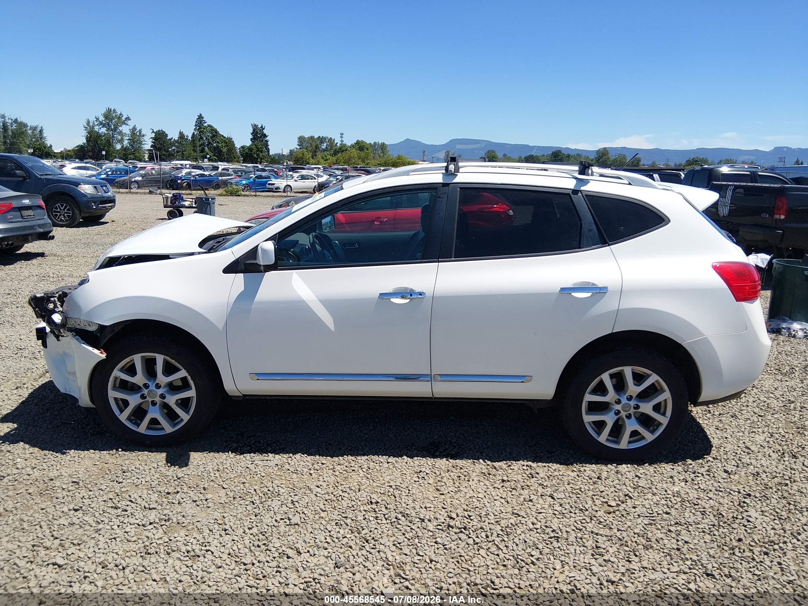 2013 Nissan Rogue Sv W/sl Pkg White vin: JN8AS5MV7DW149109