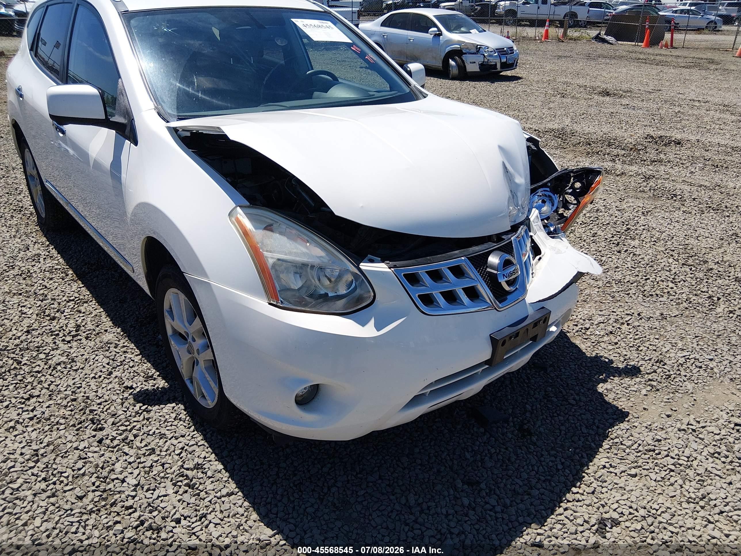 2013 Nissan Rogue Sv W/sl Pkg White vin: JN8AS5MV7DW149109