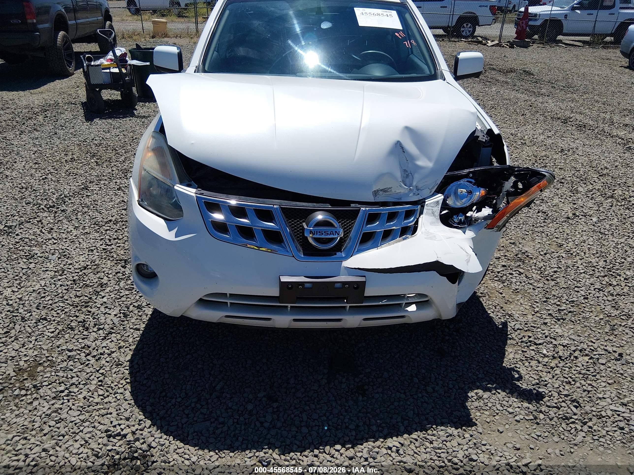 2013 Nissan Rogue Sv W/sl Pkg White vin: JN8AS5MV7DW149109