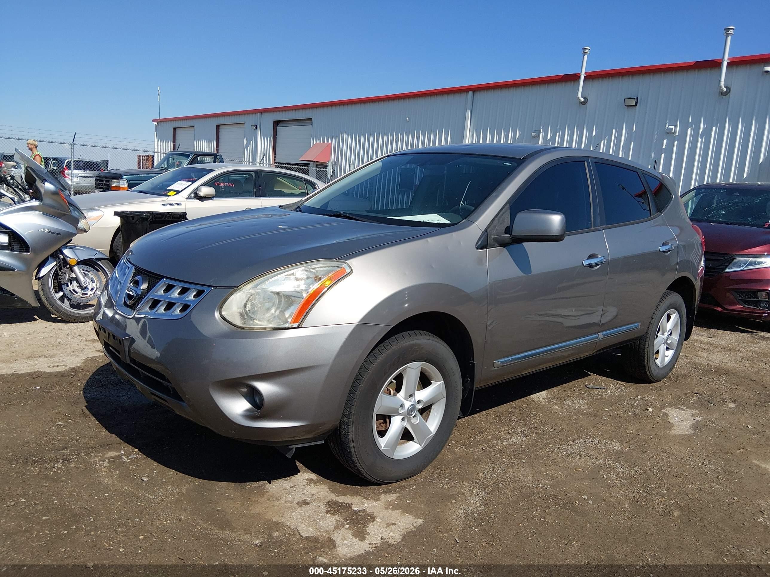 2013 Nissan Rogue S Gray vin: JN8AS5MV7DW150969