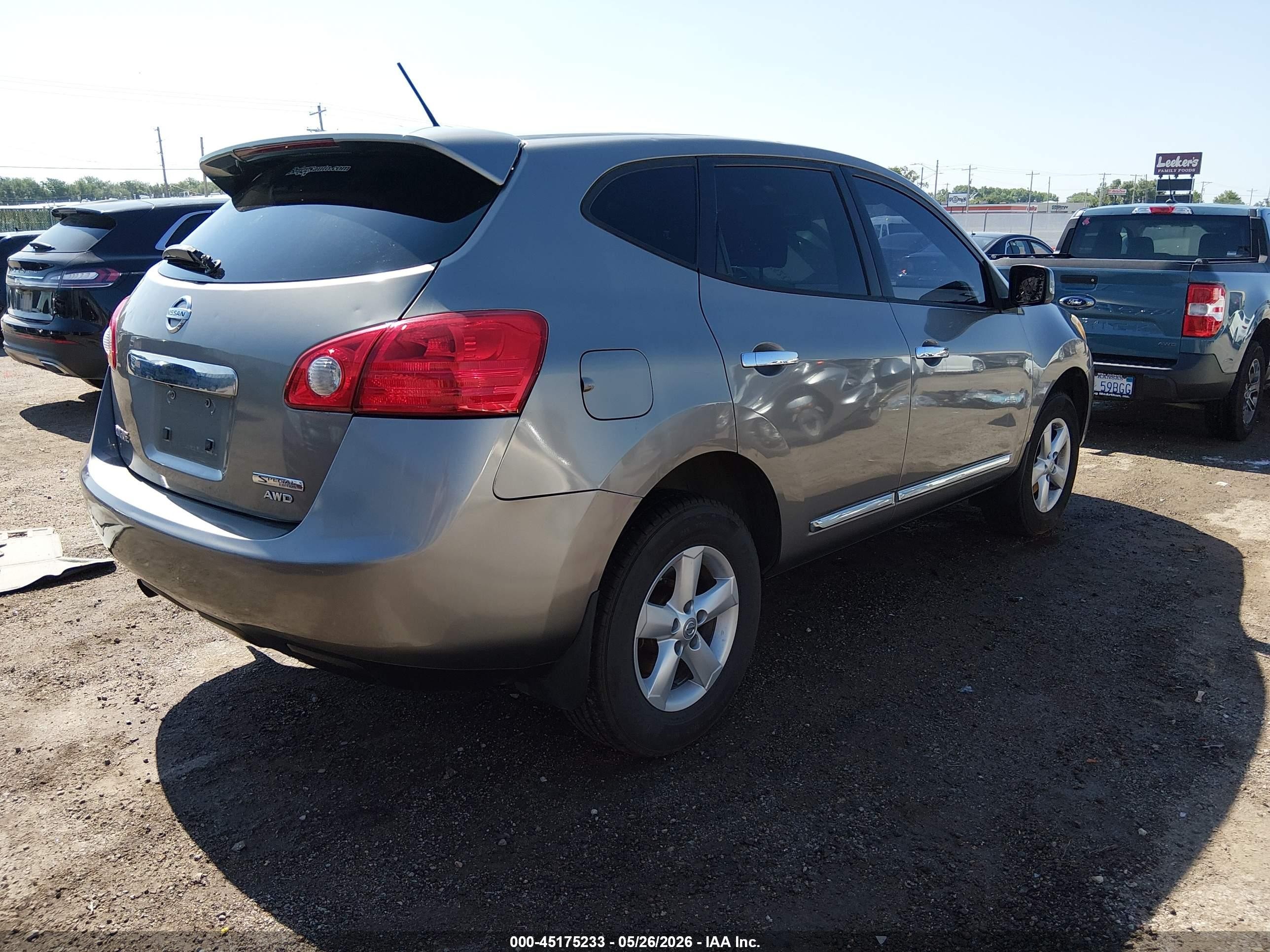 2013 Nissan Rogue S Gray vin: JN8AS5MV7DW150969
