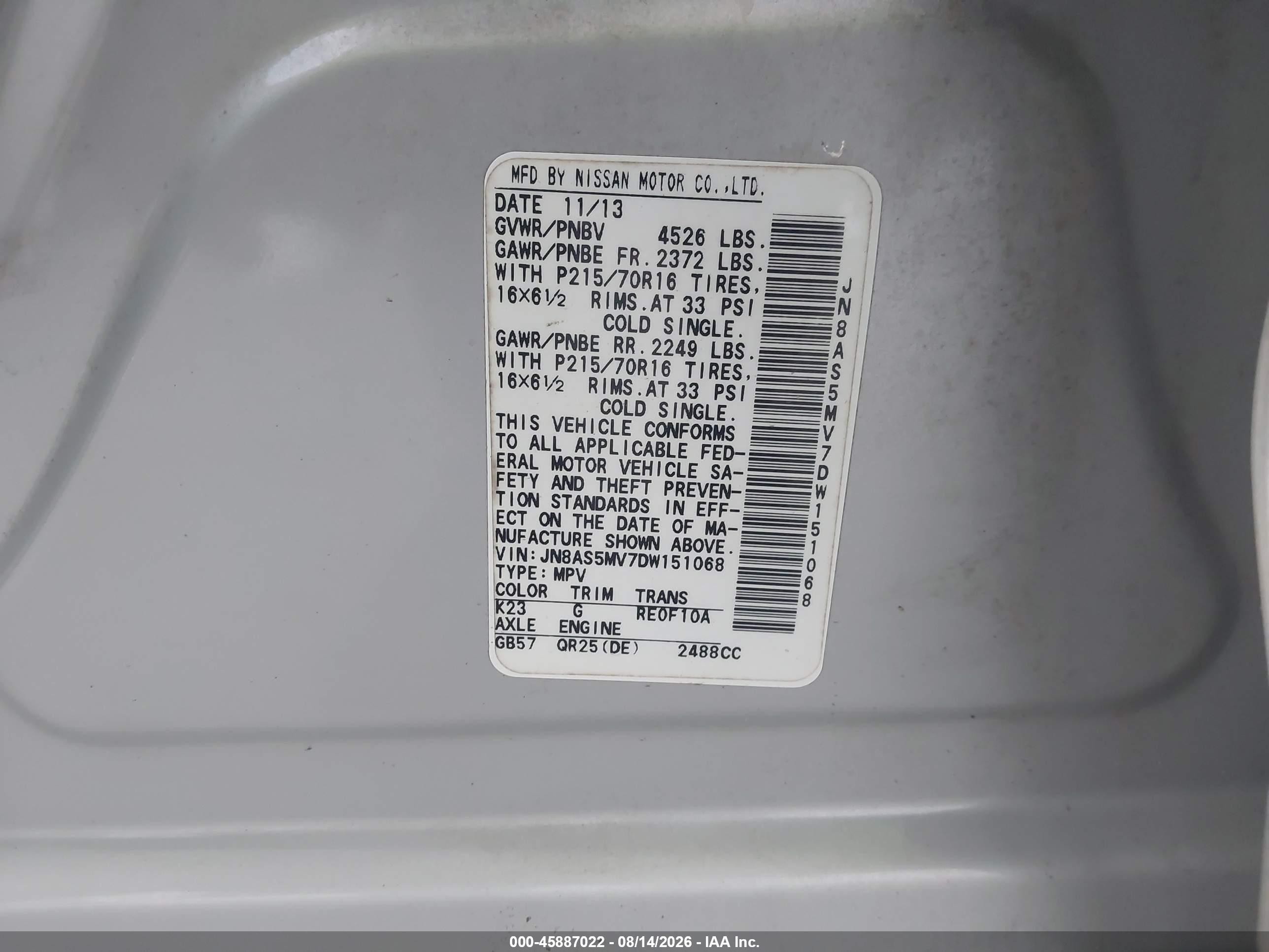 2013 Nissan Rogue S Silver vin: JN8AS5MV7DW151068