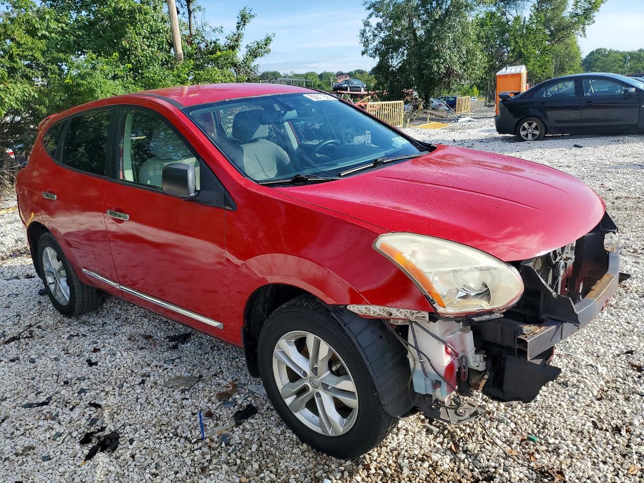 2013 Nissan Rogue S Red vin: JN8AS5MV7DW610096