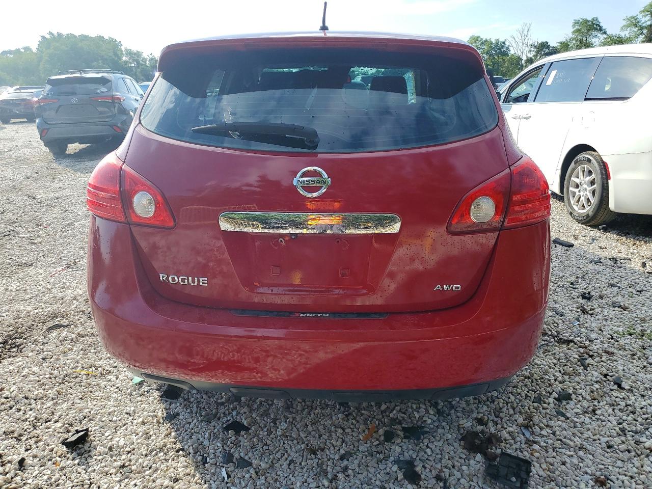 2013 Nissan Rogue S Red vin: JN8AS5MV7DW610096