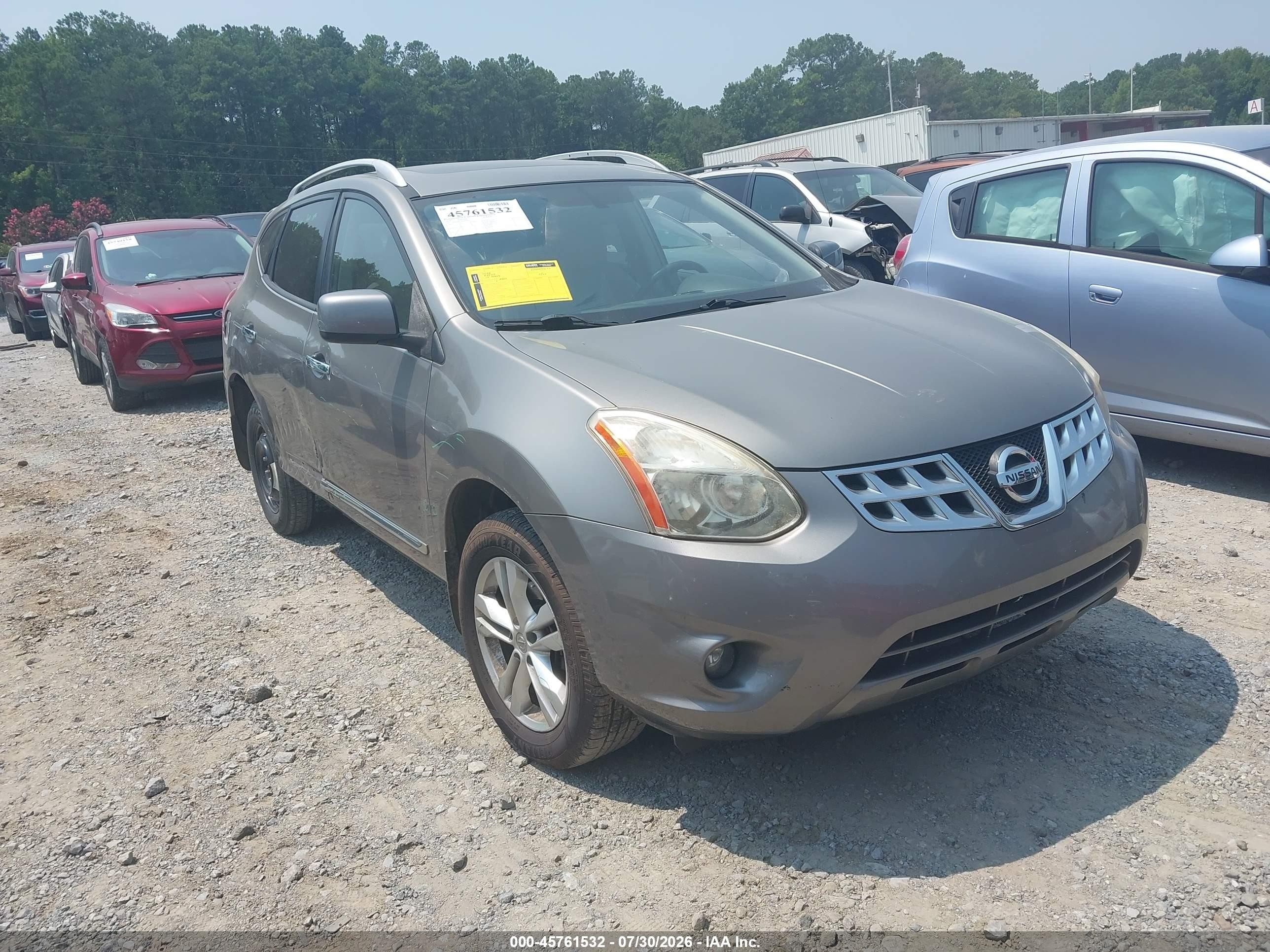 2013 Nissan Rogue Sv Gray vin: JN8AS5MV7DW620479