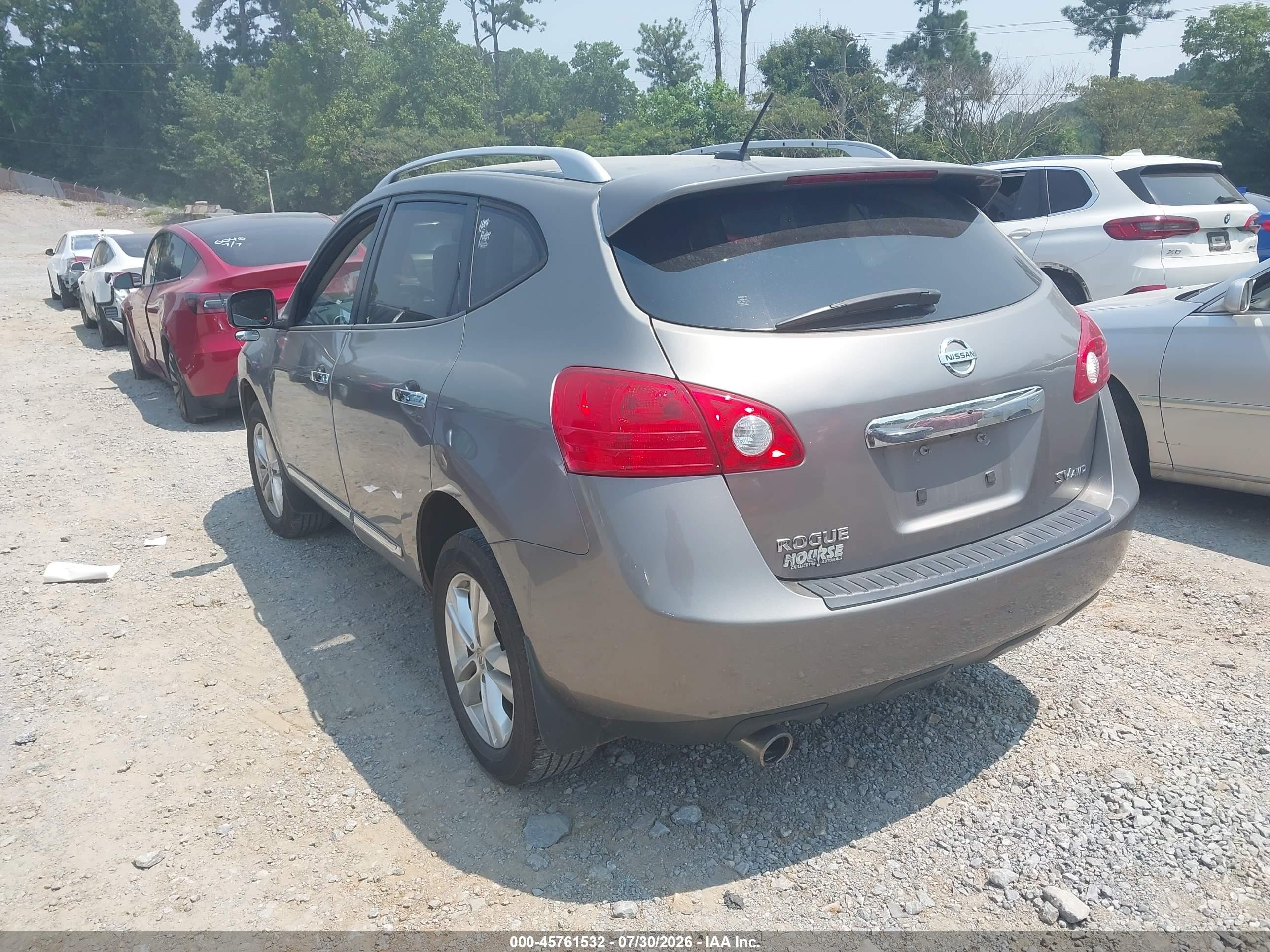 2013 Nissan Rogue Sv Gray vin: JN8AS5MV7DW620479