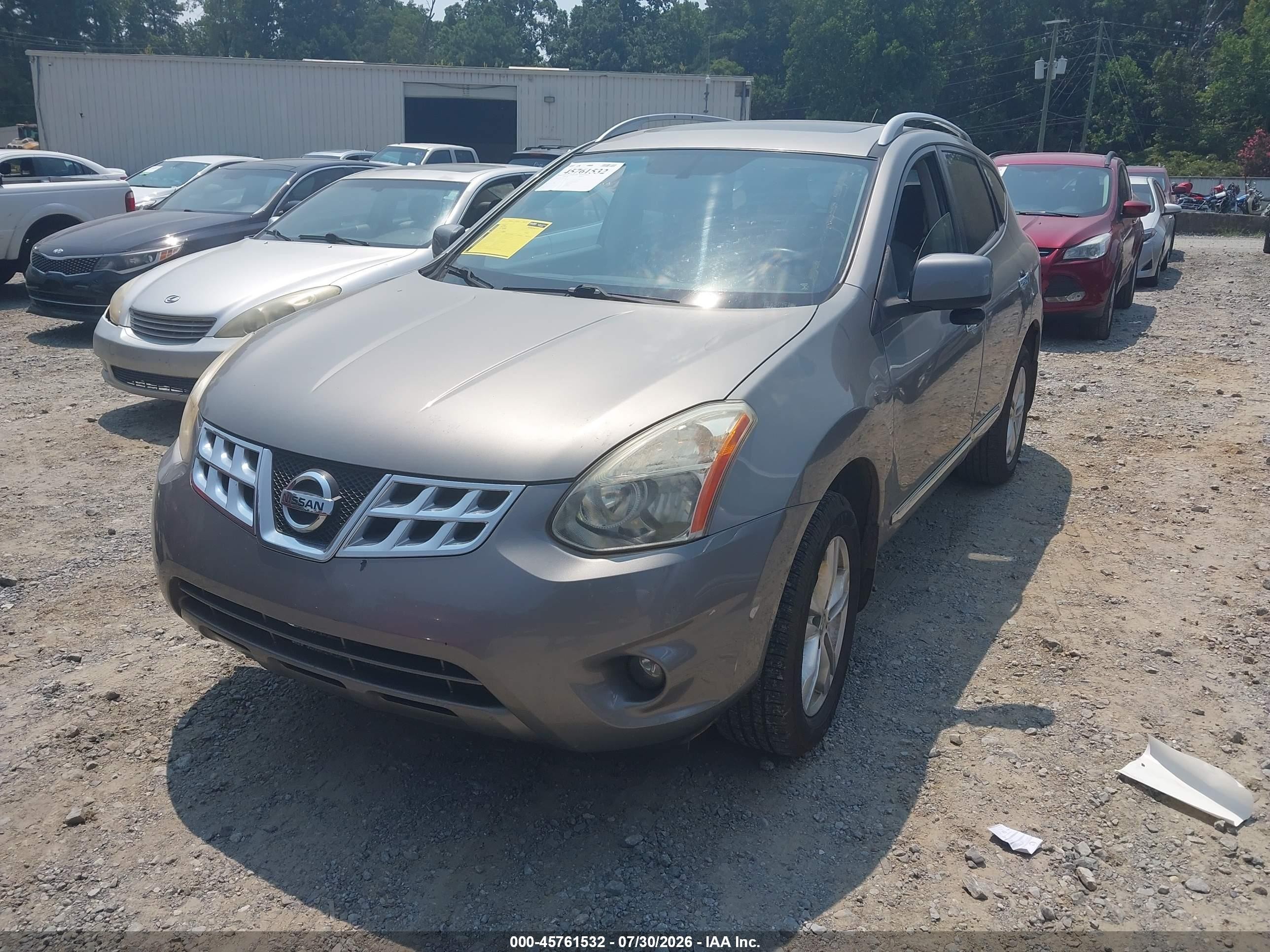 2013 Nissan Rogue Sv Gray vin: JN8AS5MV7DW620479