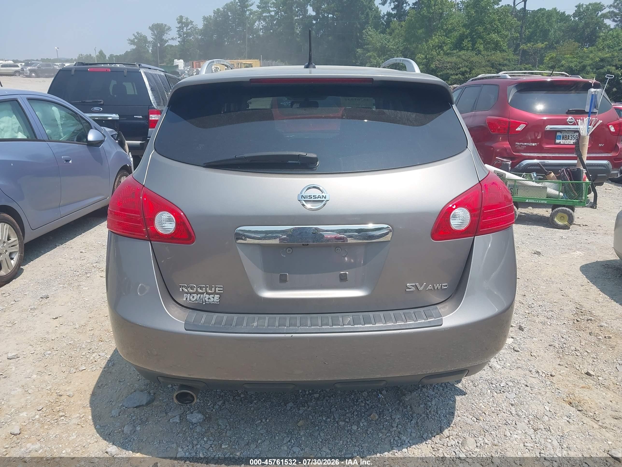 2013 Nissan Rogue Sv Gray vin: JN8AS5MV7DW620479