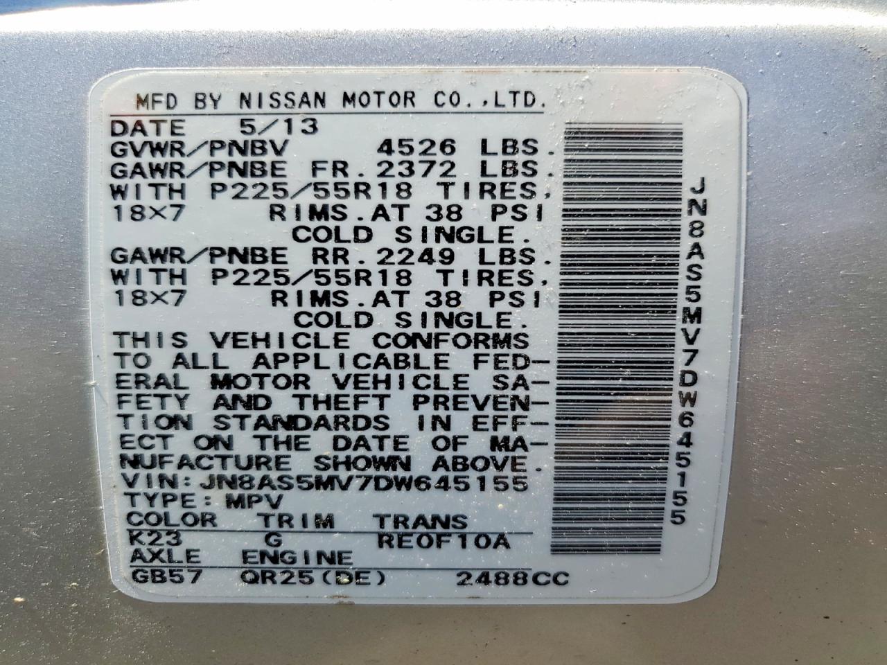 2013 Nissan Rogue S Silver vin: JN8AS5MV7DW645155
