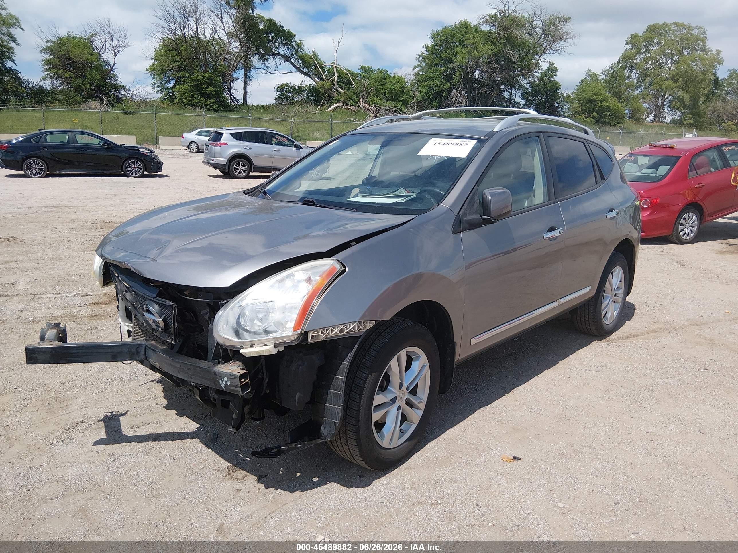 2013 Nissan Rogue Sv Gray vin: JN8AS5MV7DW647004
