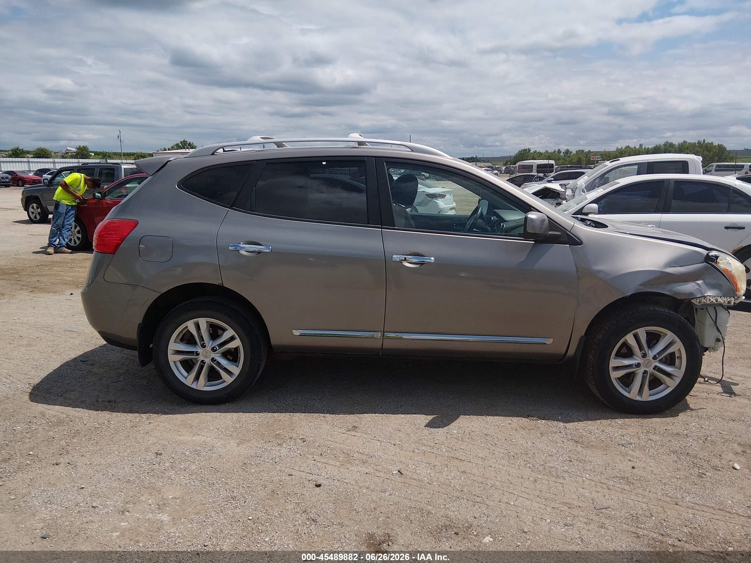 2013 Nissan Rogue Sv Gray vin: JN8AS5MV7DW647004