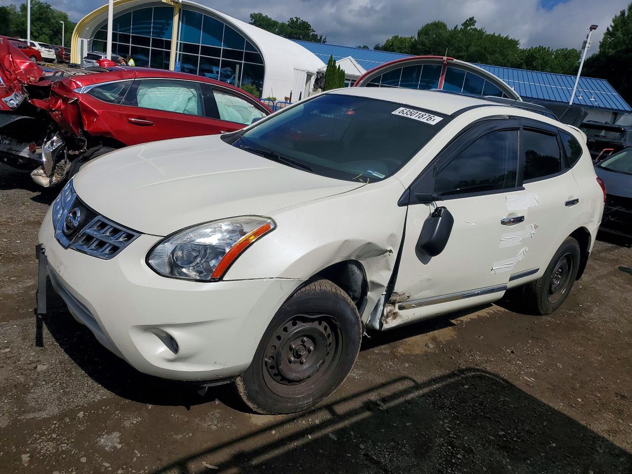 2013 Nissan Rogue S White vin: JN8AS5MV7DW656592