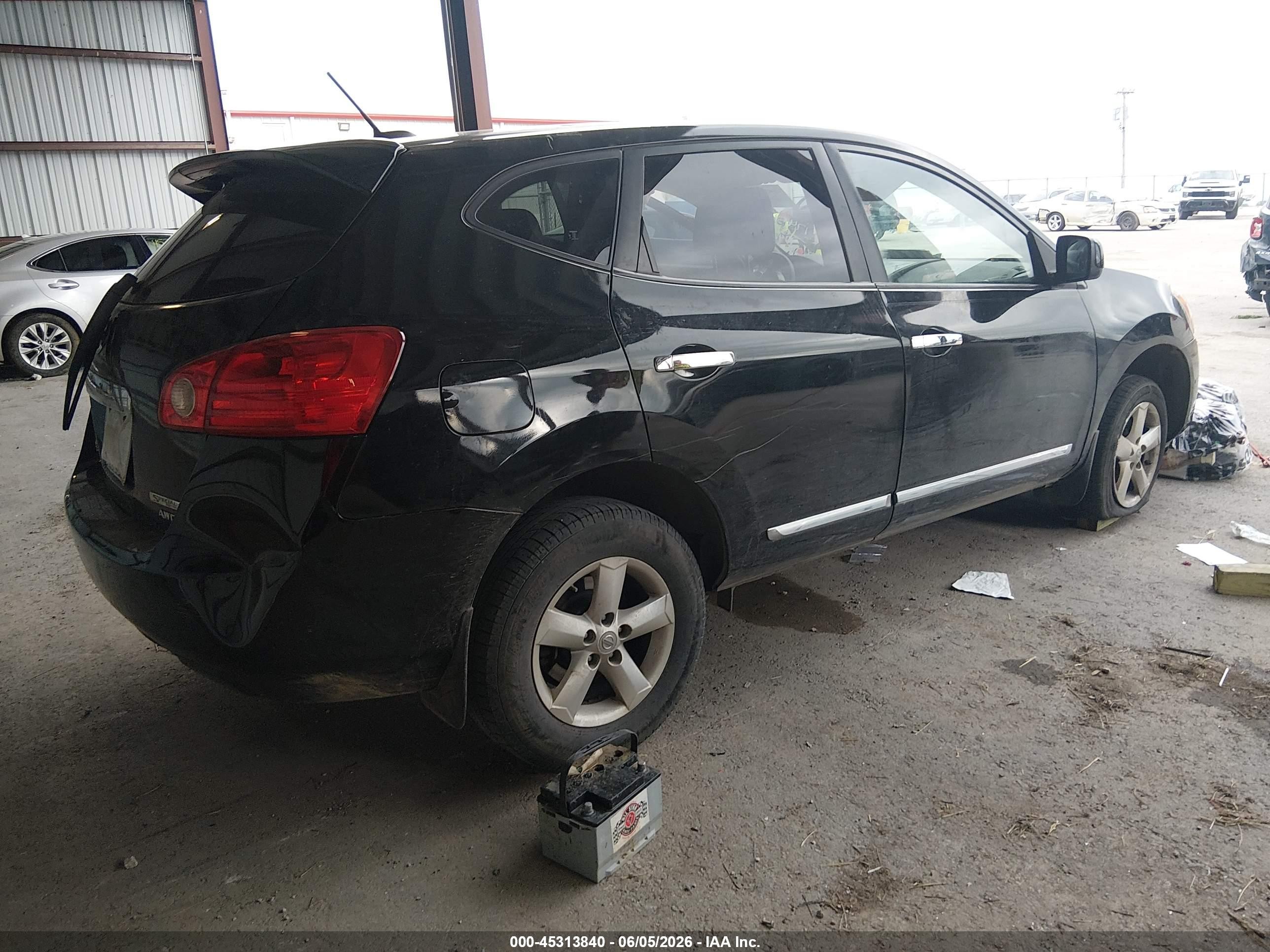 2013 Nissan Rogue S Black vin: JN8AS5MV7DW663736
