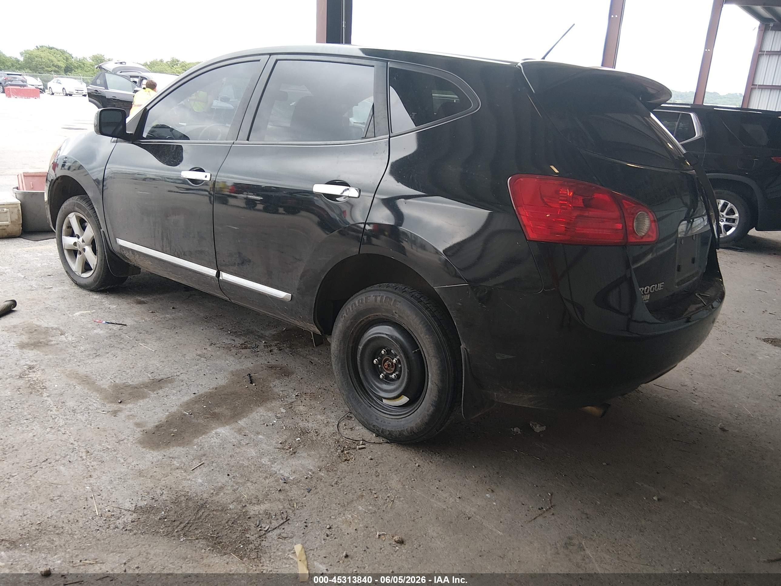 2013 Nissan Rogue S Black vin: JN8AS5MV7DW663736