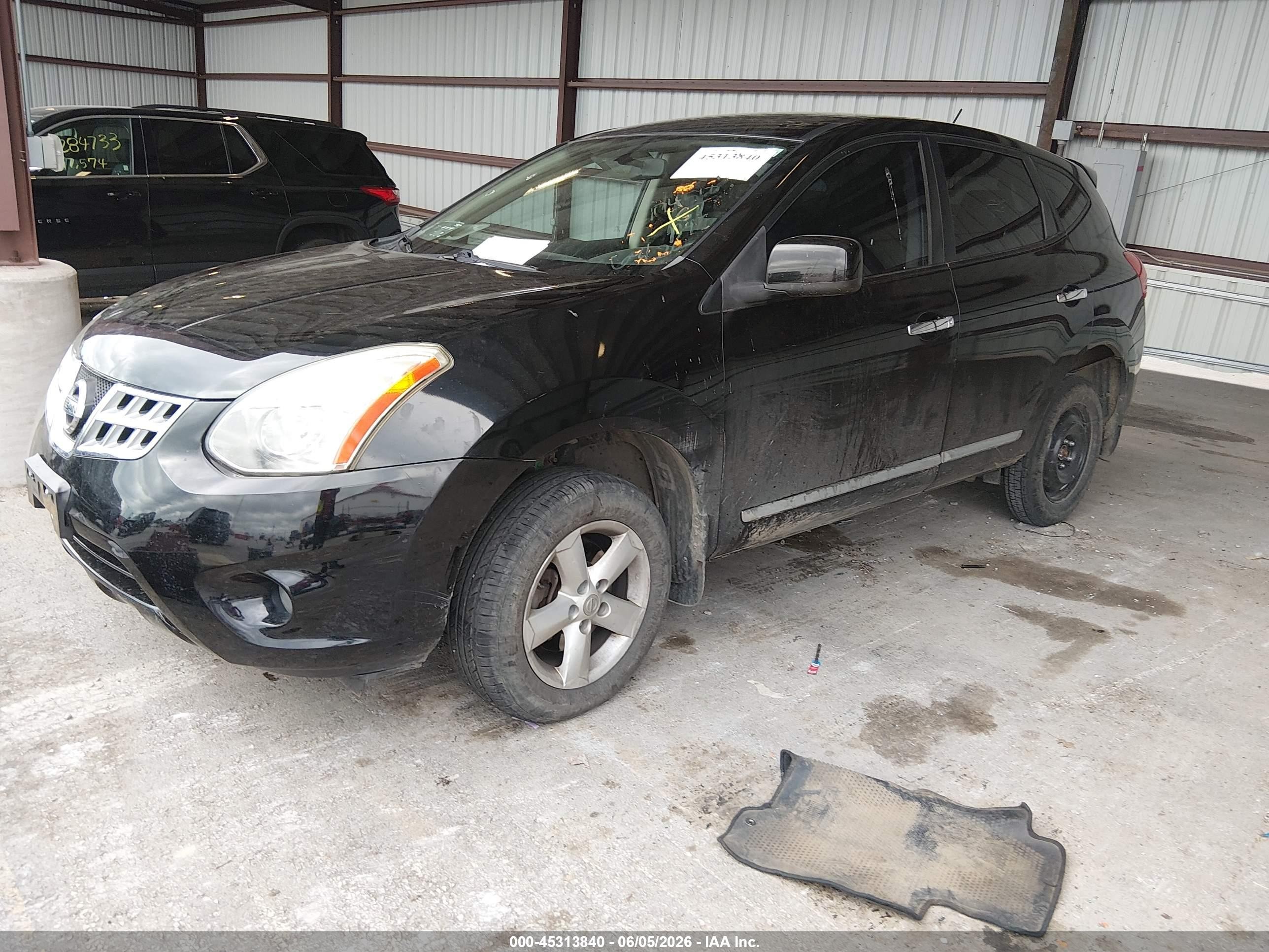 2013 Nissan Rogue S Black vin: JN8AS5MV7DW663736