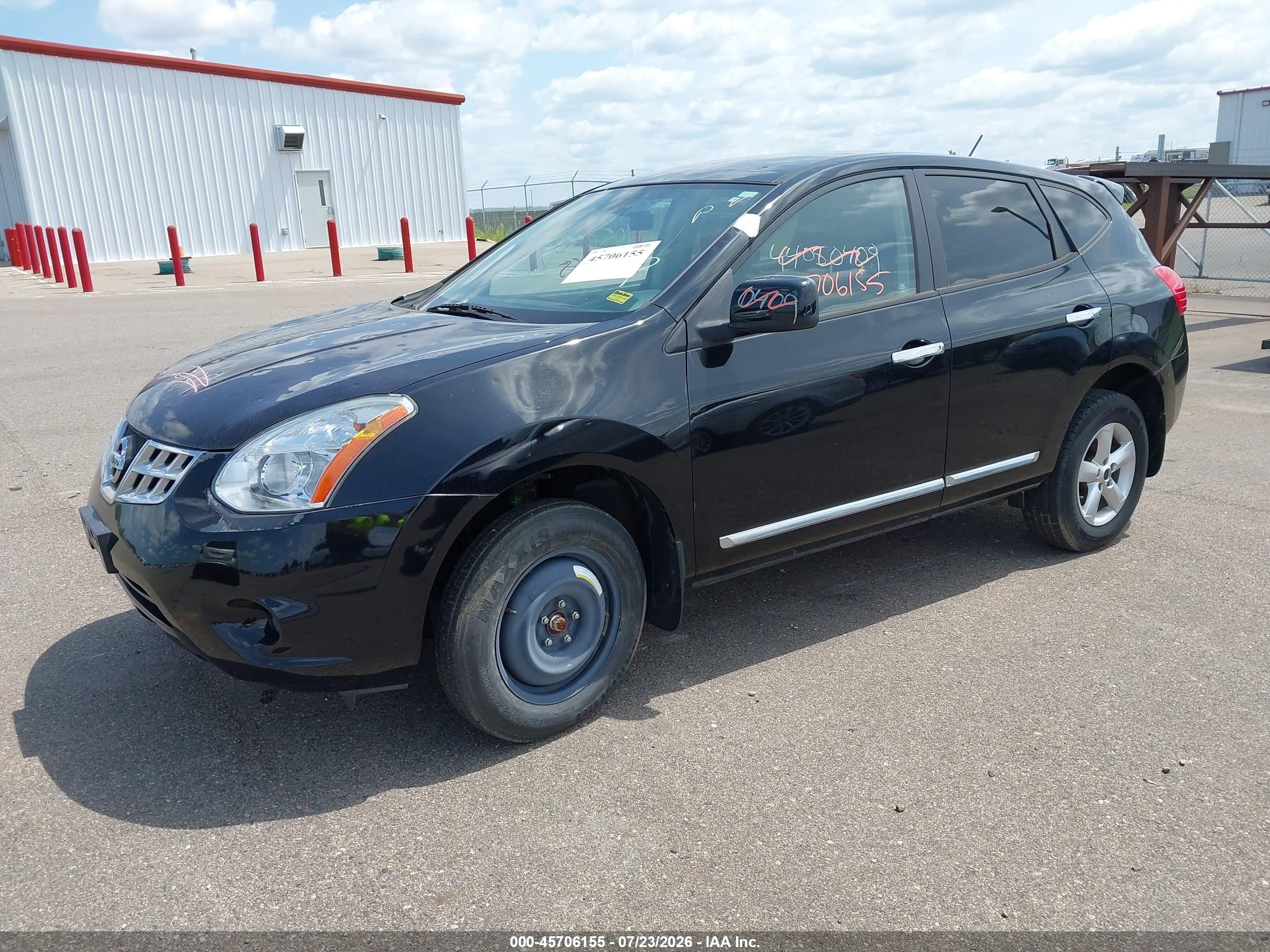 2013 Nissan Rogue S Black vin: JN8AS5MV7DW666538