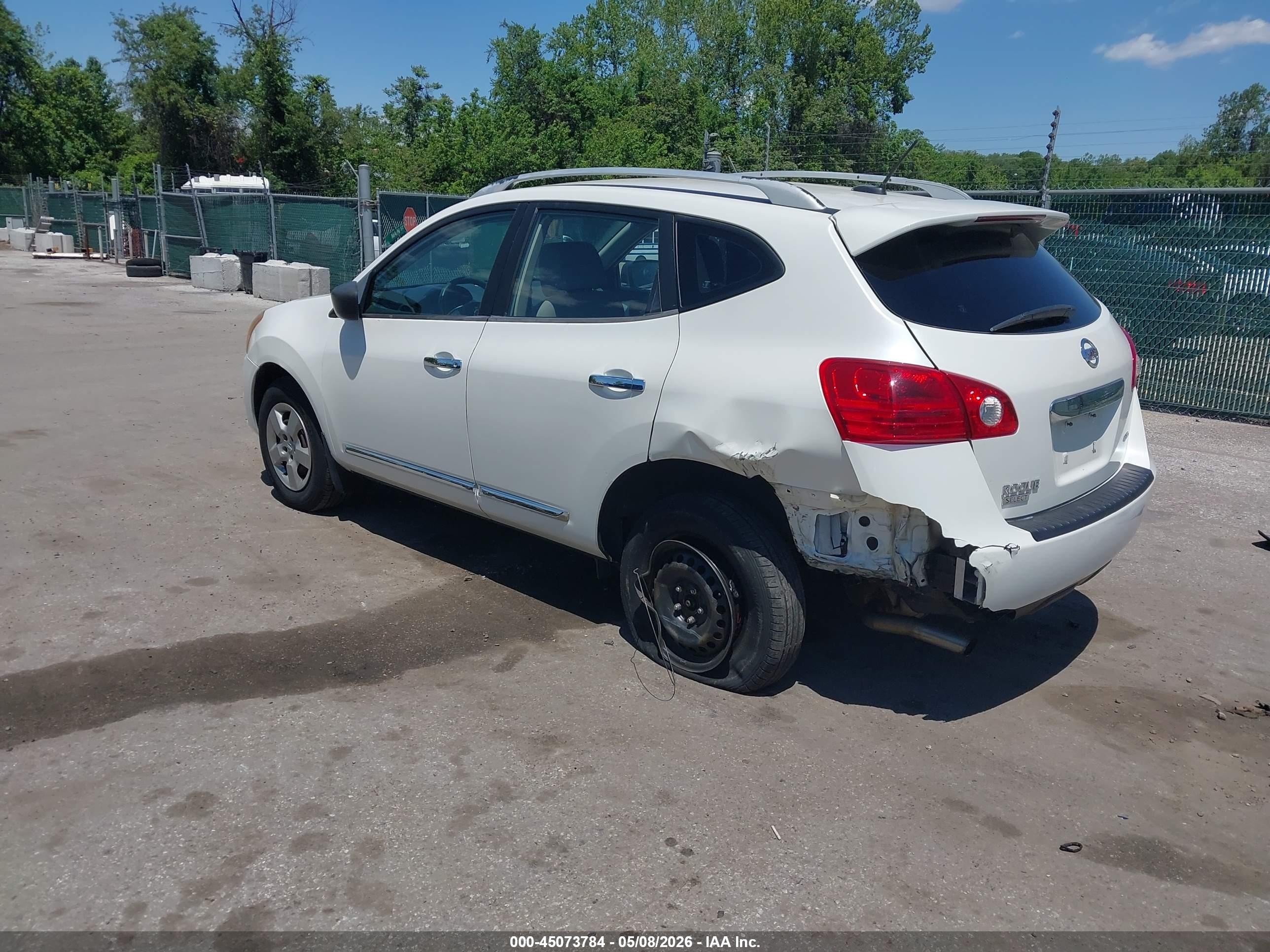 2014 Nissan Rogue Select S White vin: JN8AS5MV7EW202974