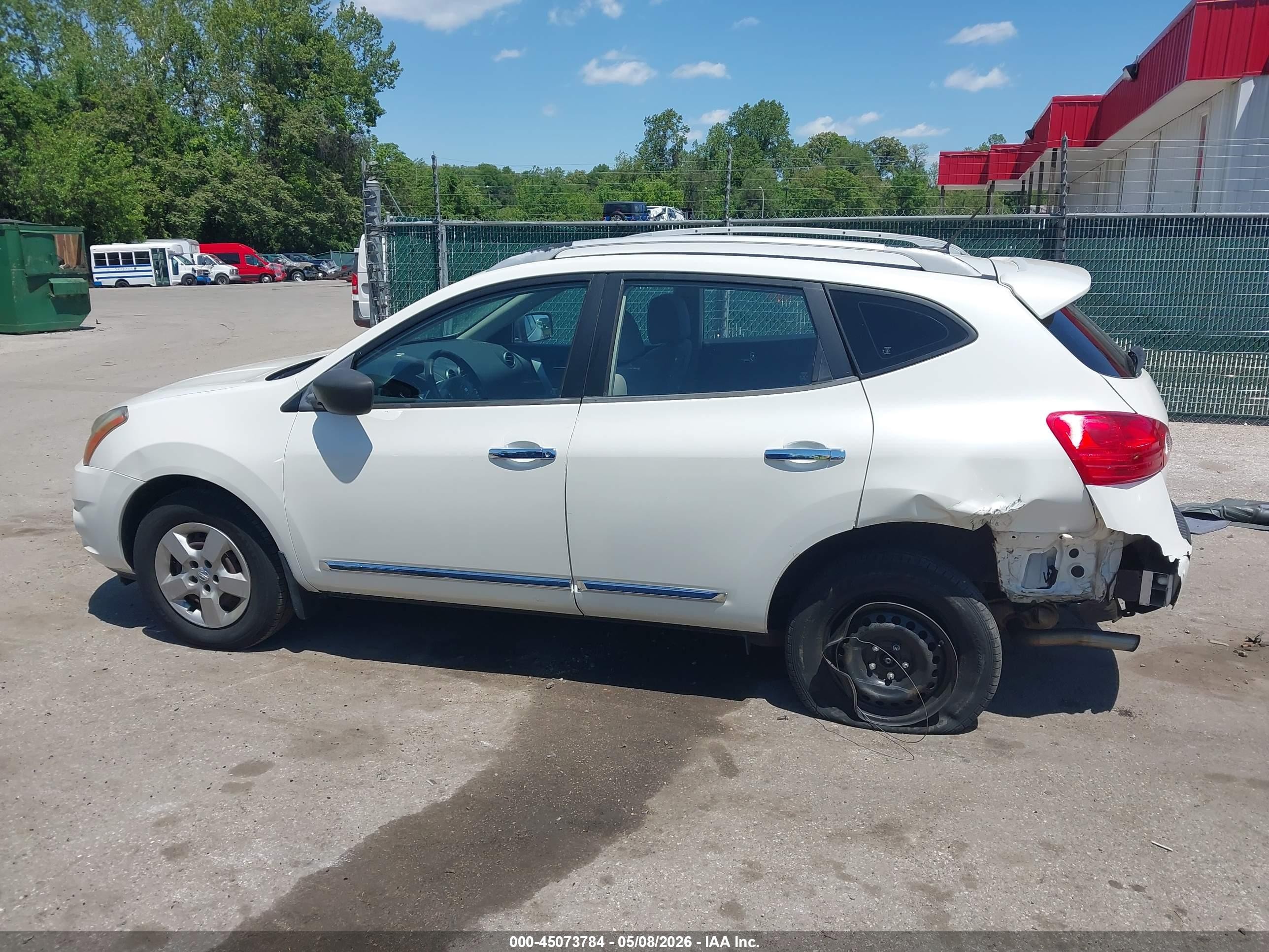 2014 Nissan Rogue Select S White vin: JN8AS5MV7EW202974
