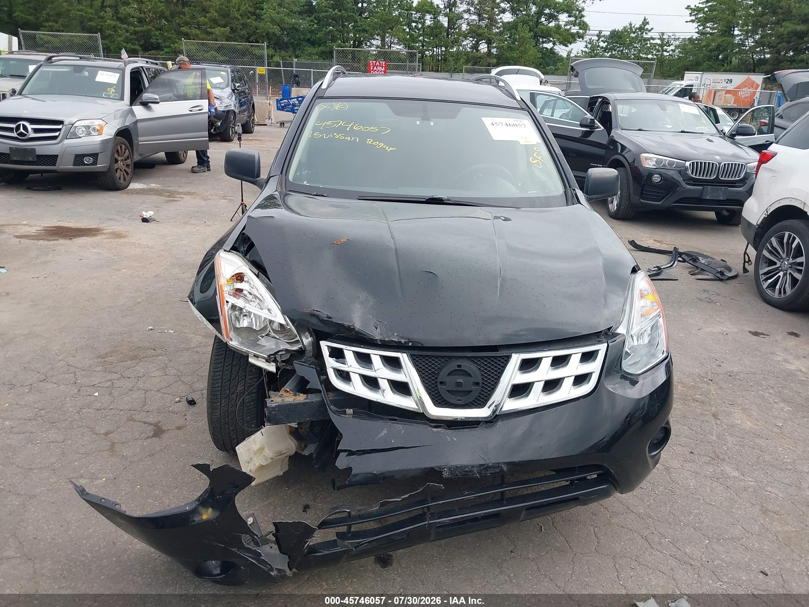 2015 Nissan Rogue Select S Black vin: JN8AS5MV7FW255210