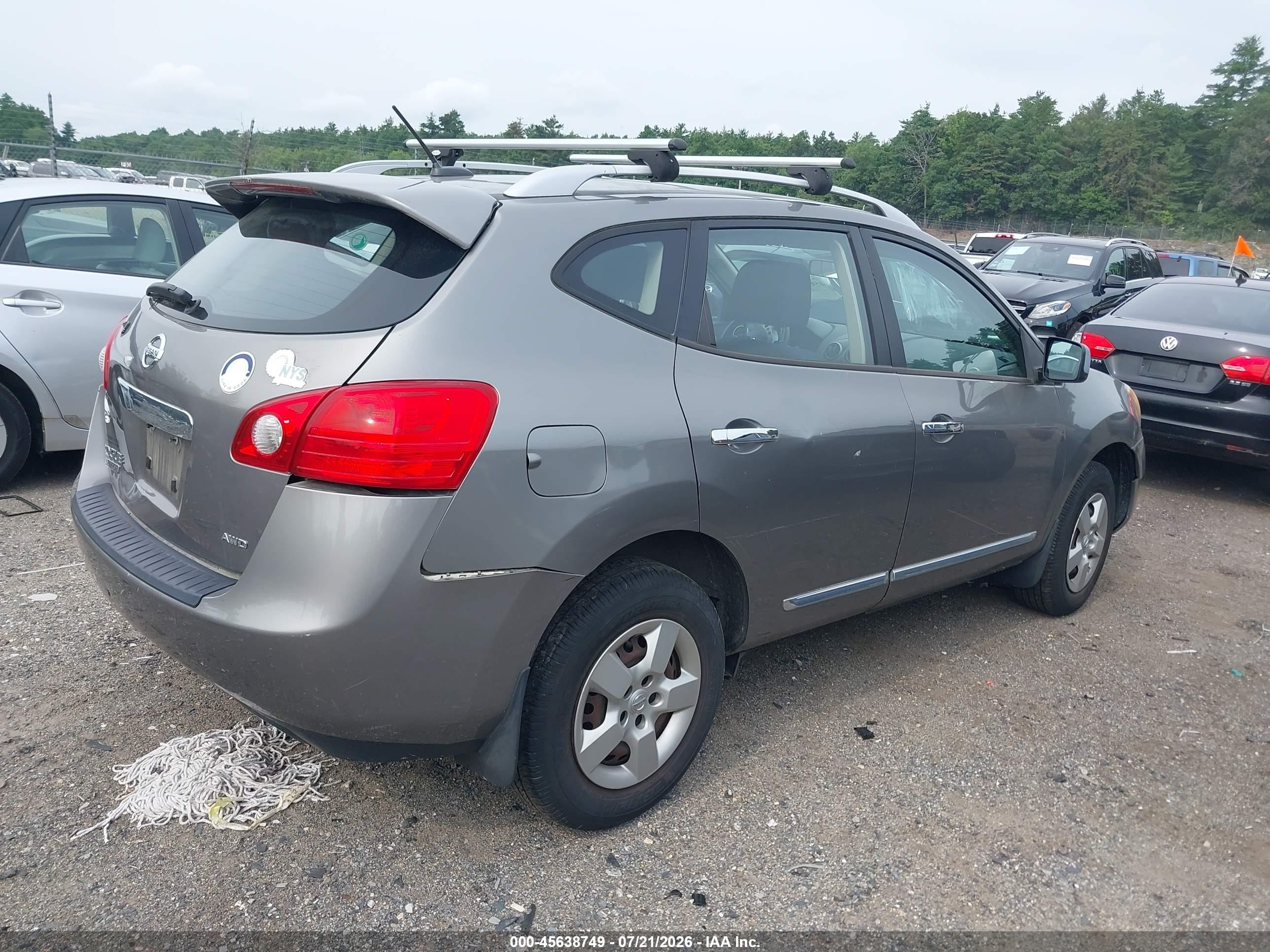 2015 Nissan Rogue Select S Gray vin: JN8AS5MV7FW755030