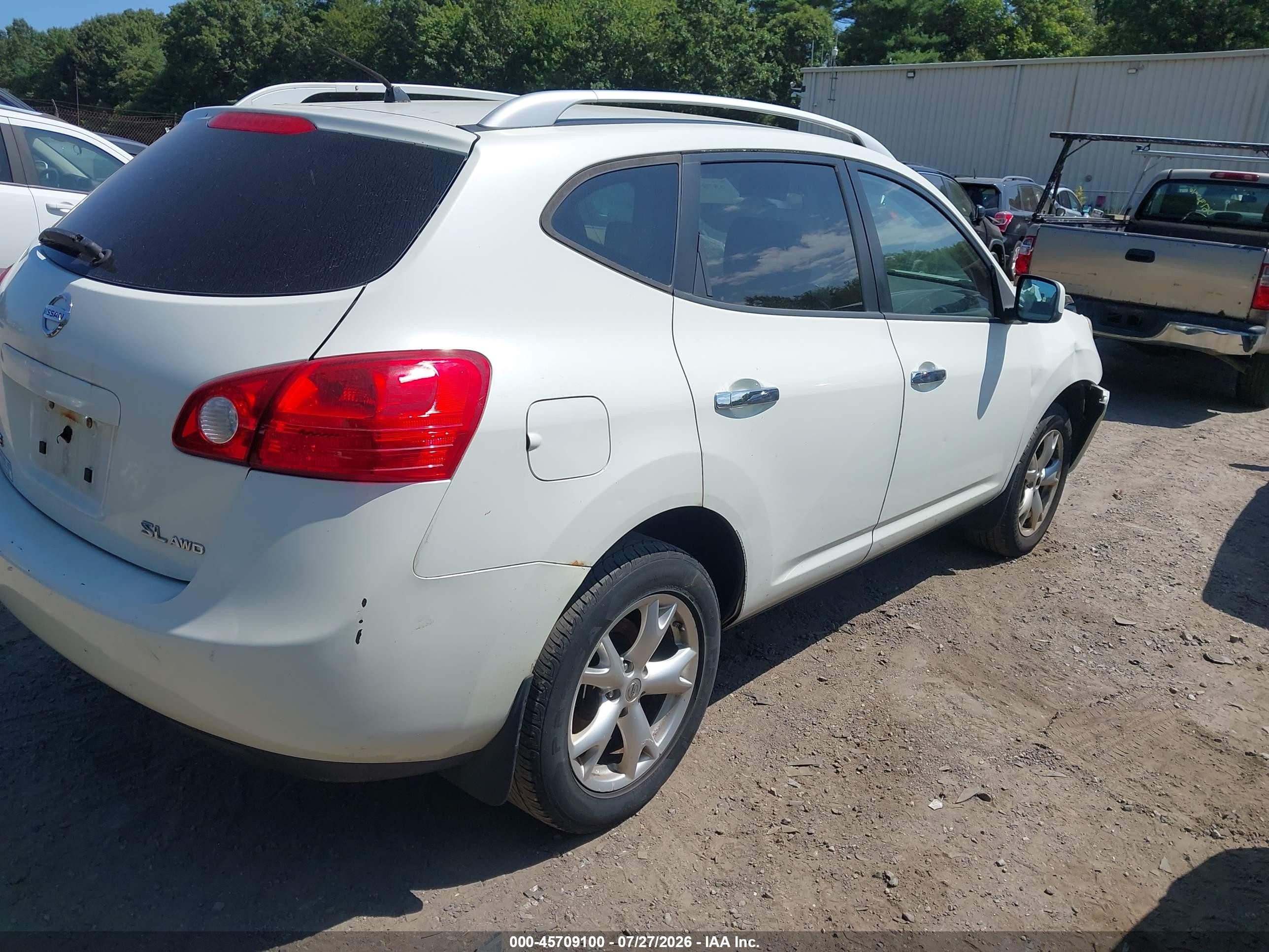 2010 Nissan Rogue Sl White vin: JN8AS5MV8AW100237
