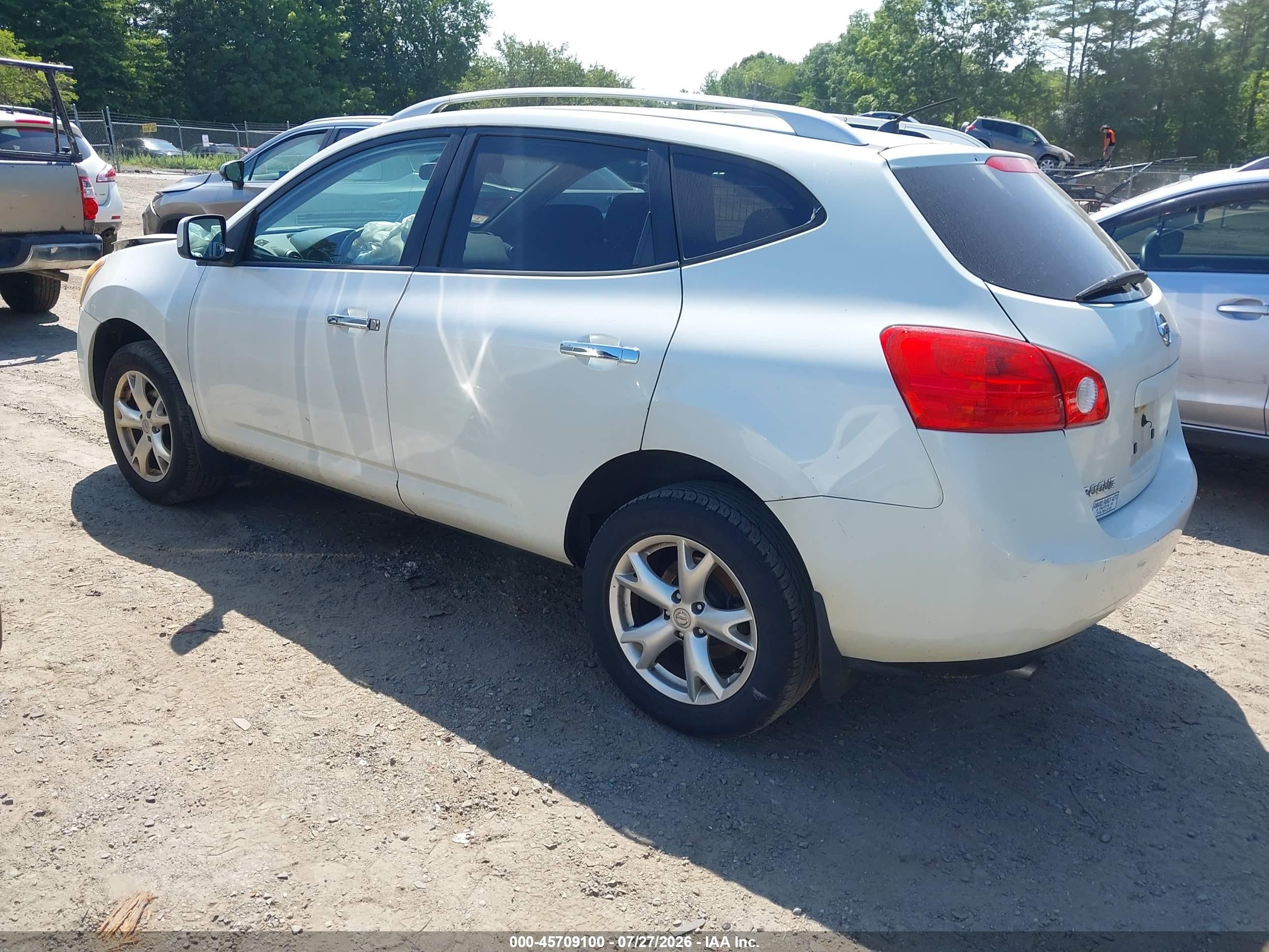 2010 Nissan Rogue Sl White vin: JN8AS5MV8AW100237
