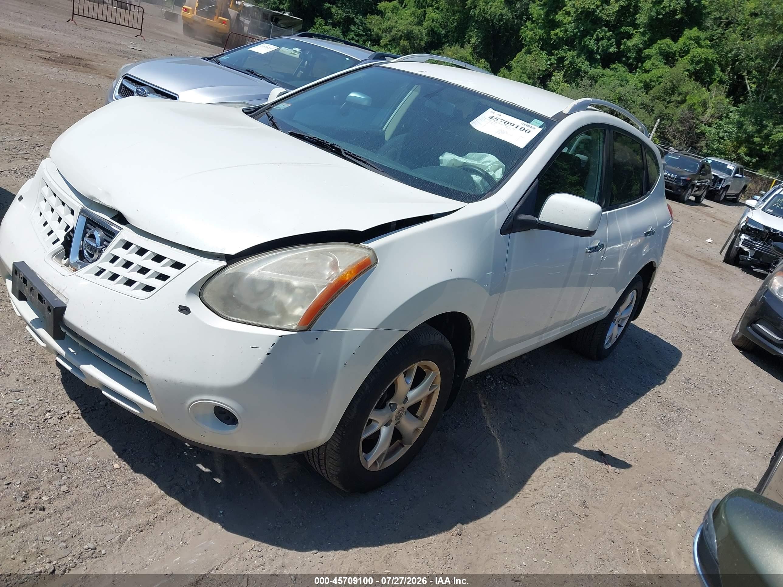 2010 Nissan Rogue Sl White vin: JN8AS5MV8AW100237
