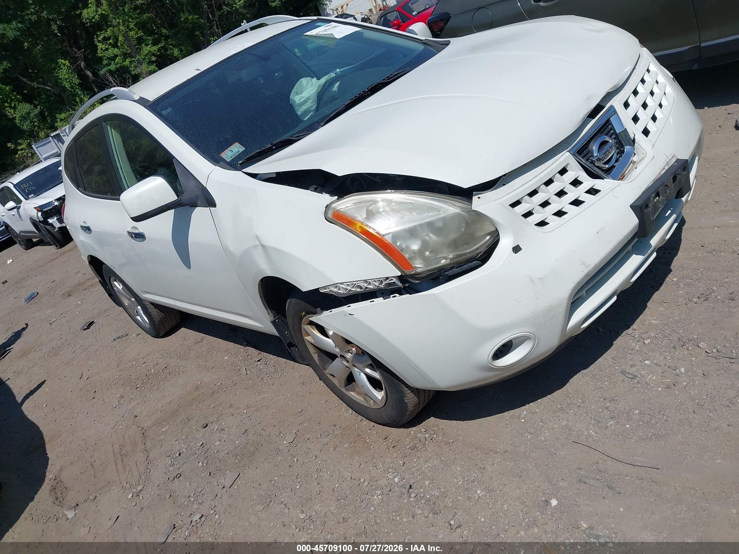2010 Nissan Rogue Sl White vin: JN8AS5MV8AW100237