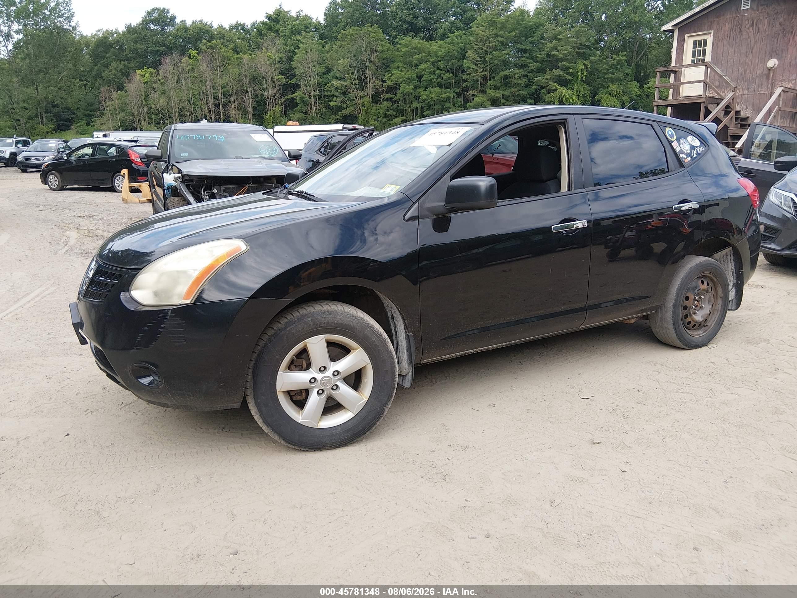 2010 Nissan Rogue S Черный vin: JN8AS5MV8AW128359