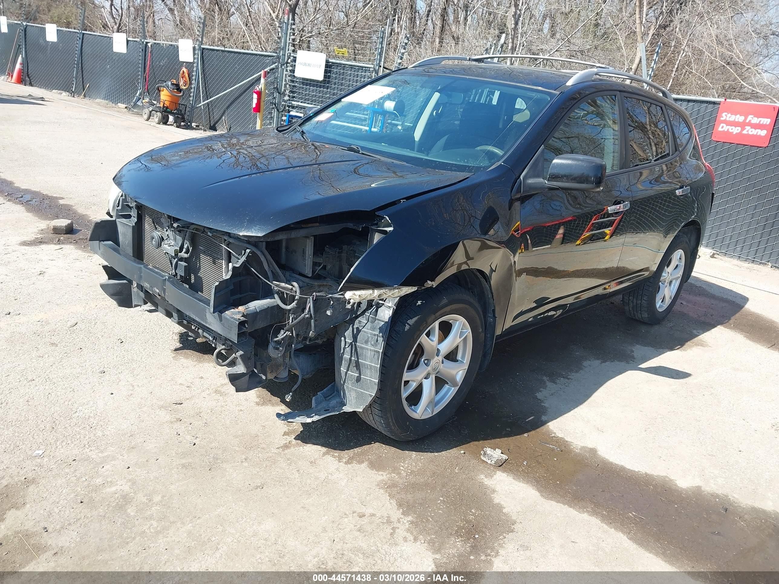 2010 Nissan Rogue Sl Черный vin: JN8AS5MV8AW600303