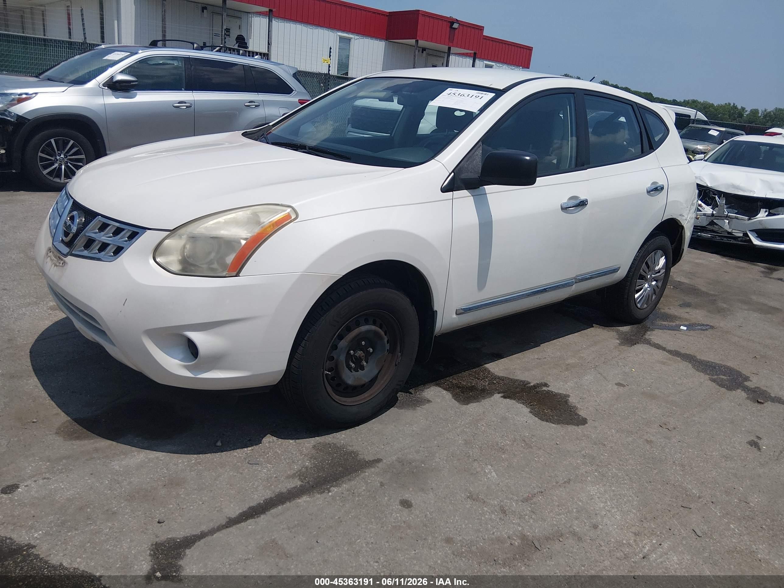 2011 Nissan Rogue S White vin: JN8AS5MV8BW257610