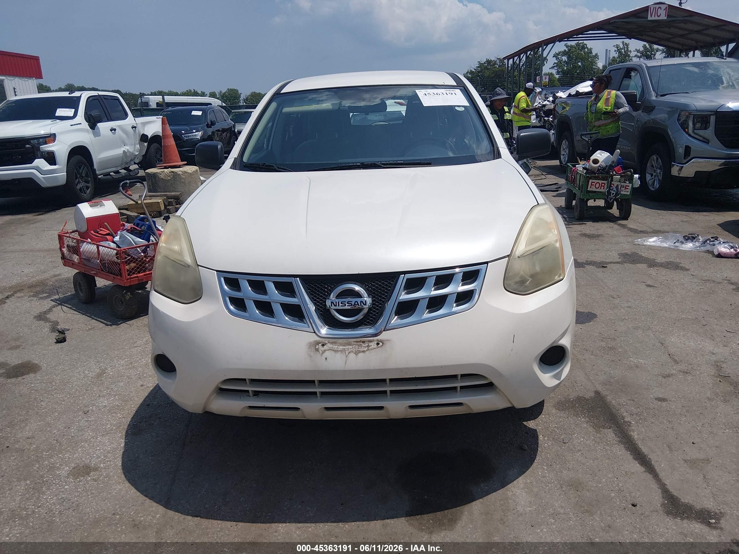 2011 Nissan Rogue S White vin: JN8AS5MV8BW257610