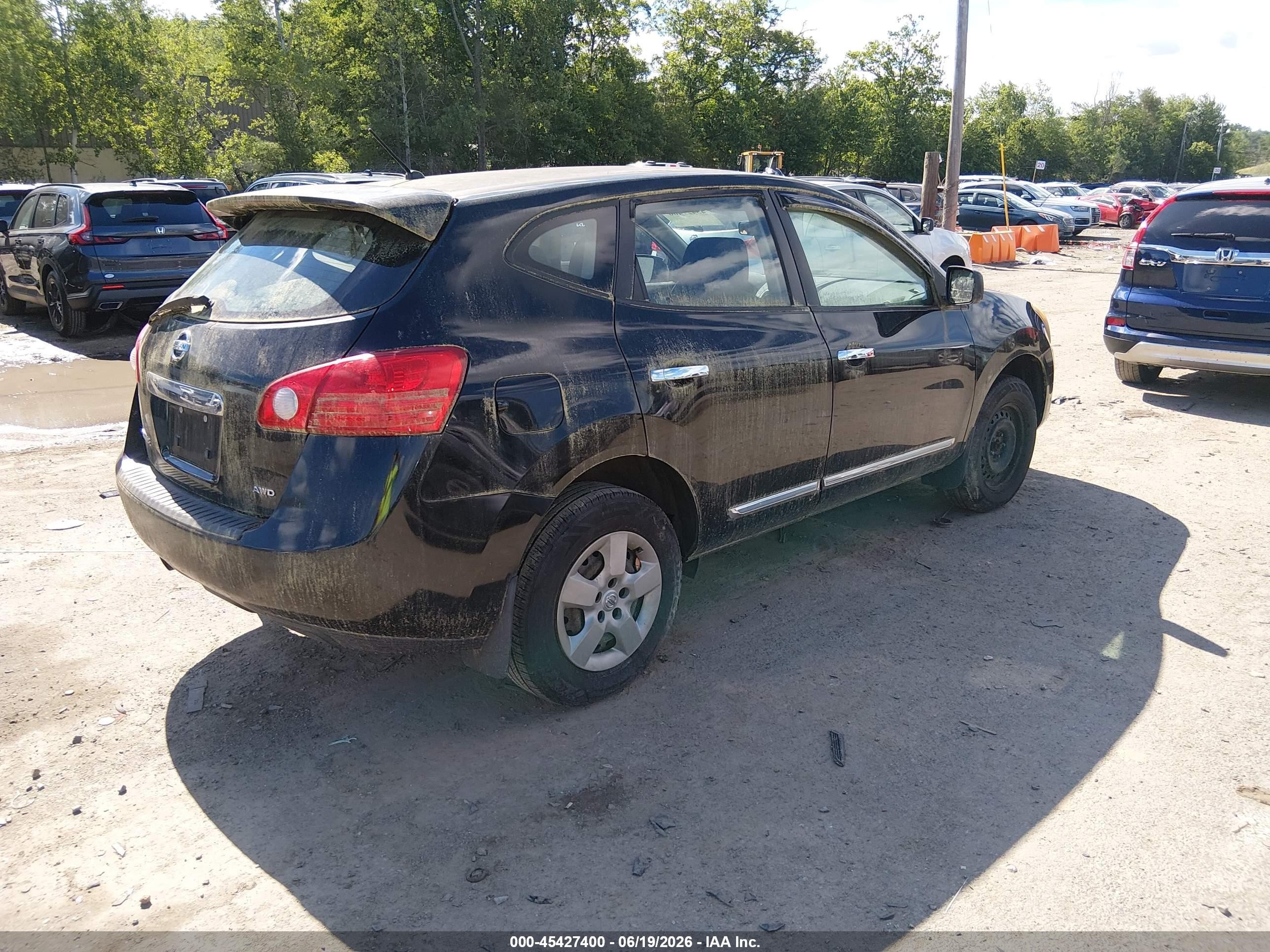 2011 Nissan Rogue S Black vin: JN8AS5MV8BW278229